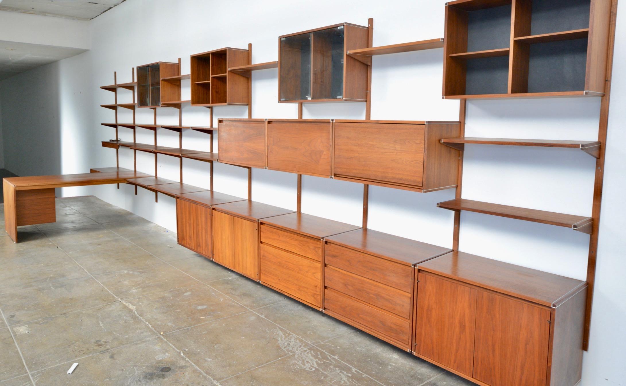 Oiled Gerald McCabe Barzilay Wall Unit, Sold by Component For Sale