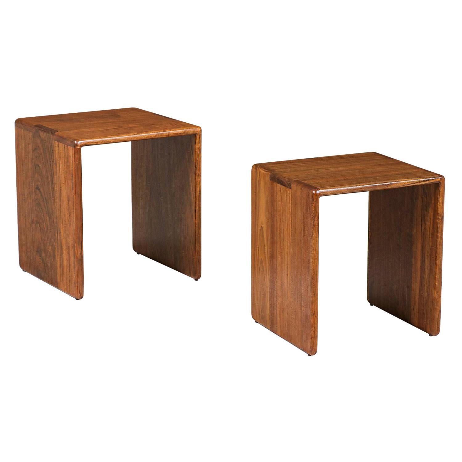 Gerald McCabe Cube Nesting Side Tables for Orange Crate Modern