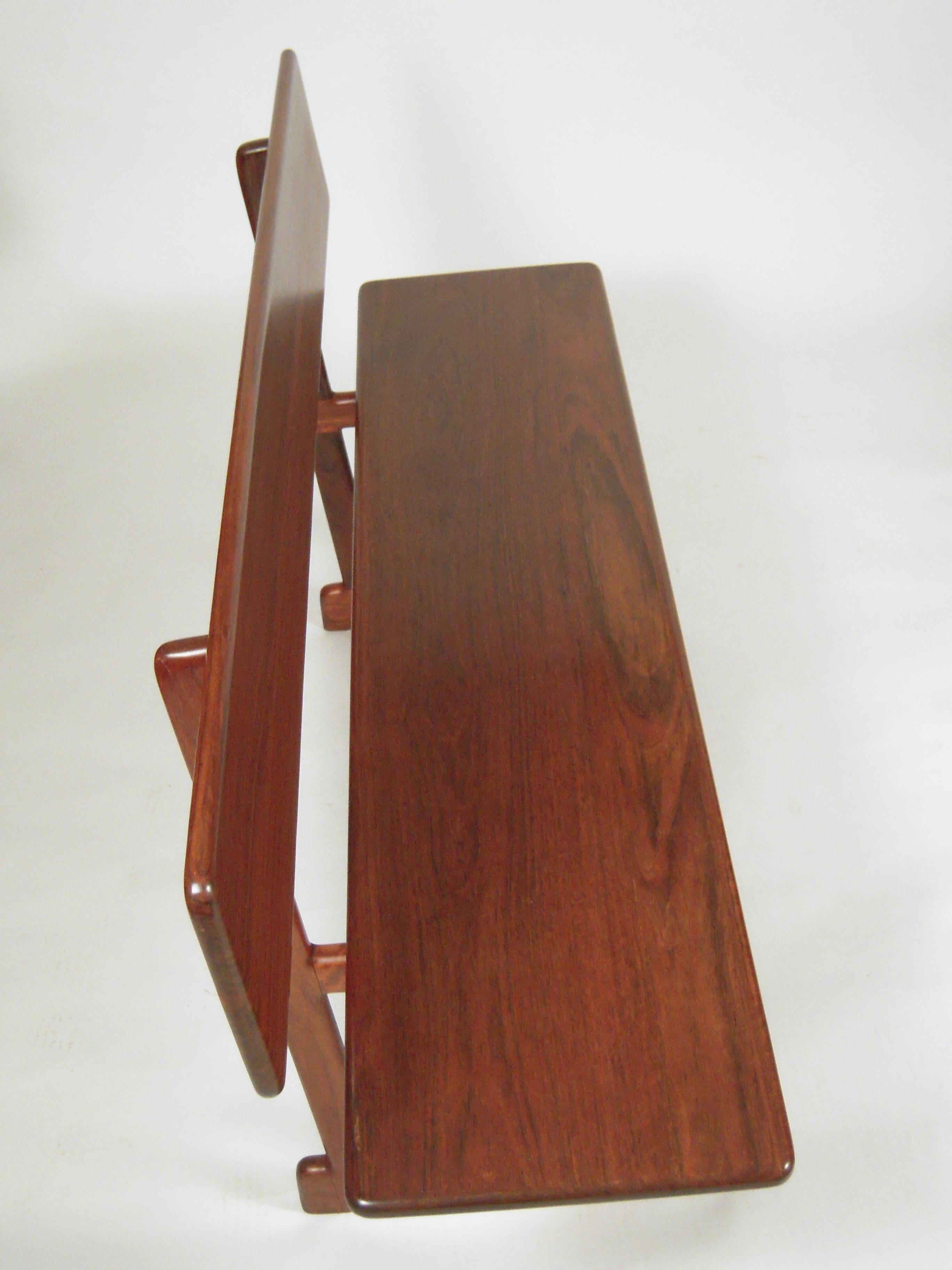 Late 20th Century Gerald McCabe Dining Walnut Table with Two Benches