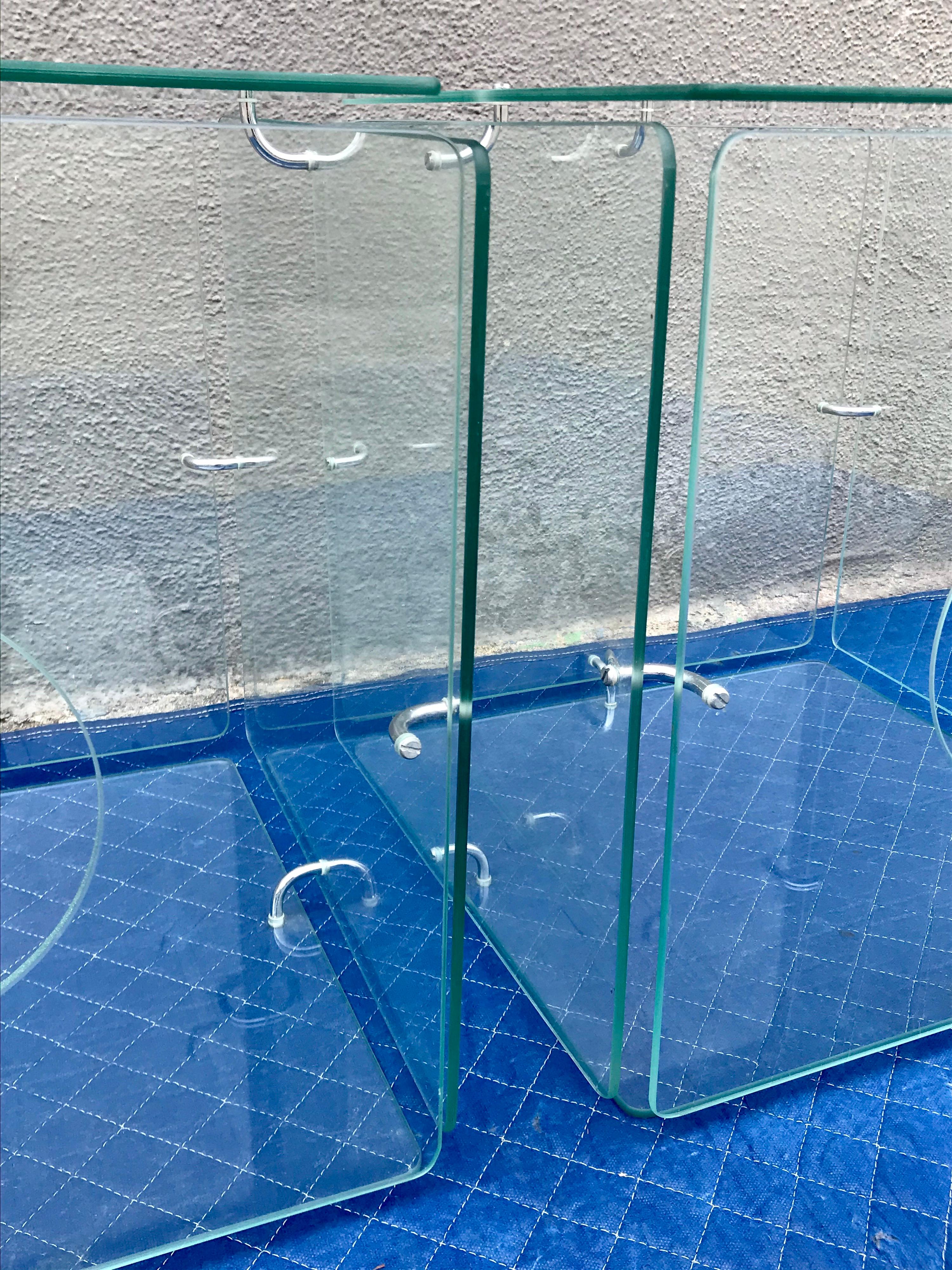 Glass Cube Occasional Tables Gerald McCabe For Sale 1