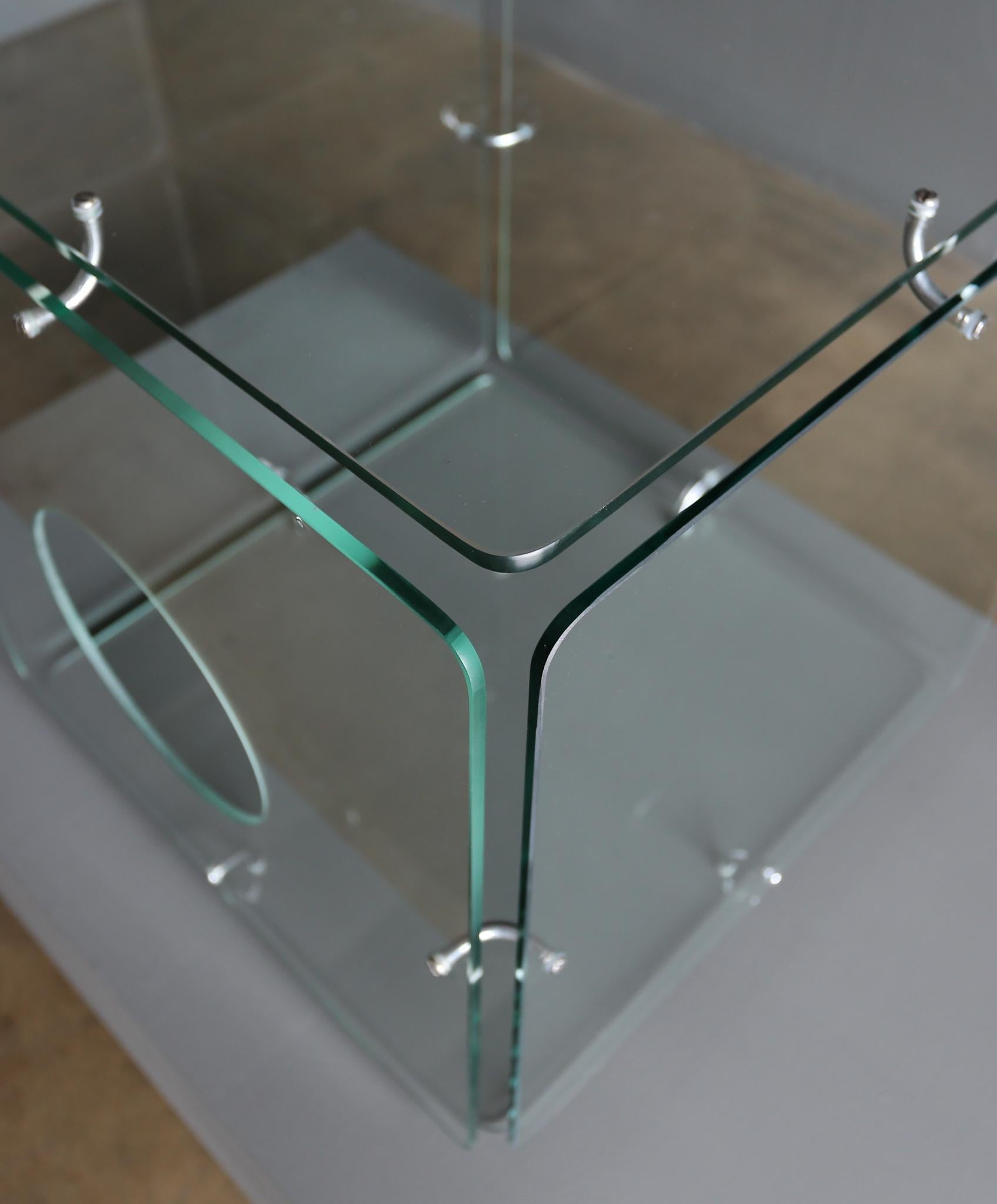 American Gerald McCabe Glass Cube Table for Eon, circa 1965