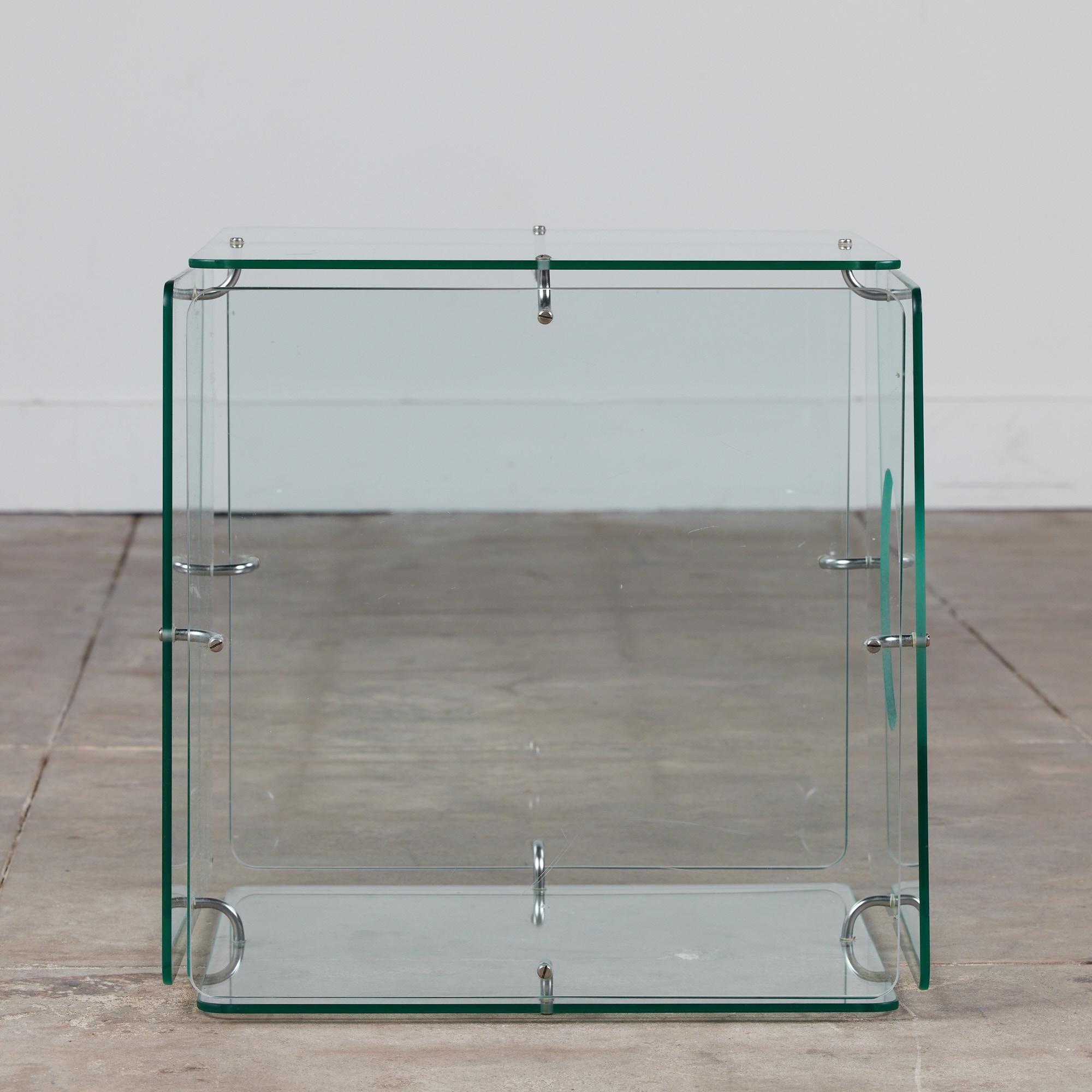 American Gerald McCabe Glass Cube Table