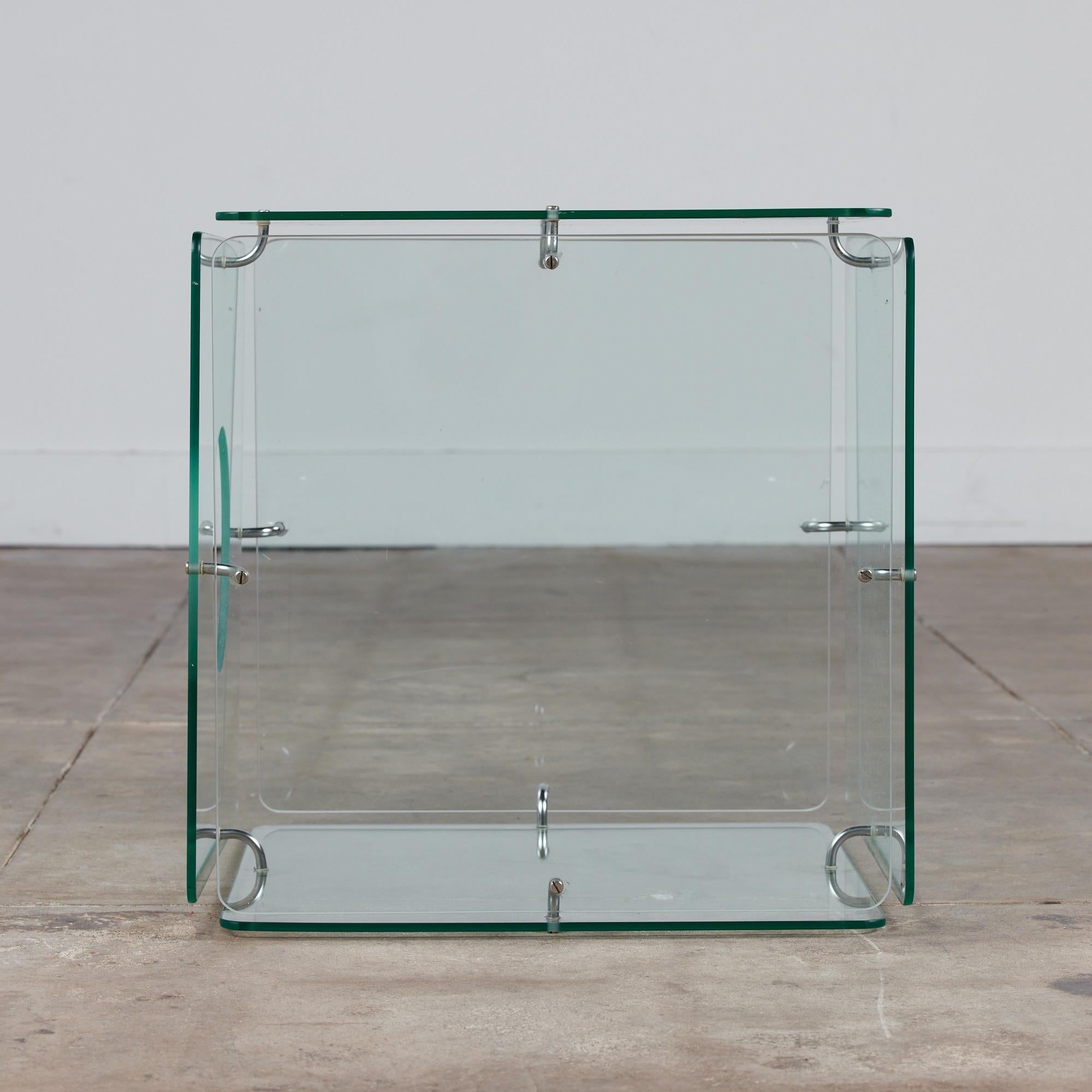 Gerald McCabe Glass Cube Table In Good Condition In Los Angeles, CA