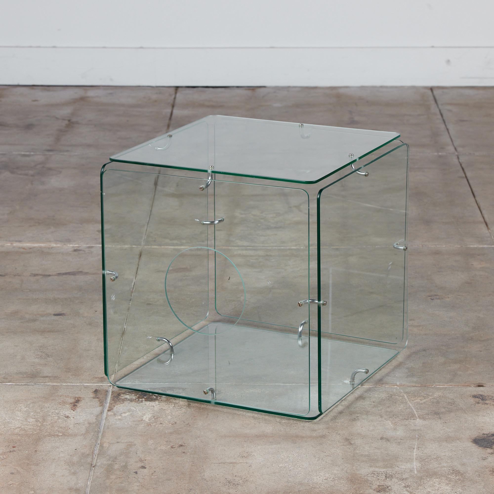 Mid-20th Century Gerald McCabe Glass Cube Table