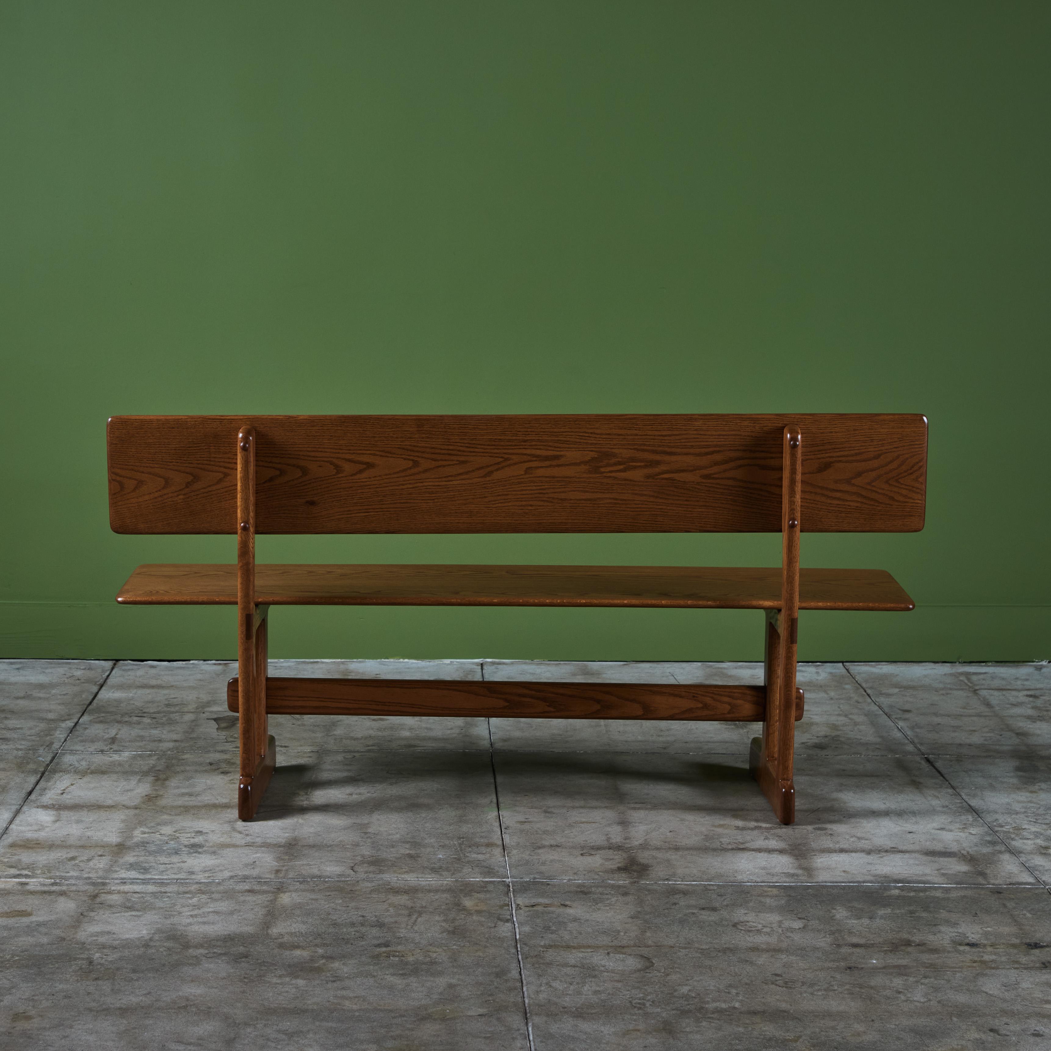 Gerald McCabe Oak Trestle Bench For Sale 2