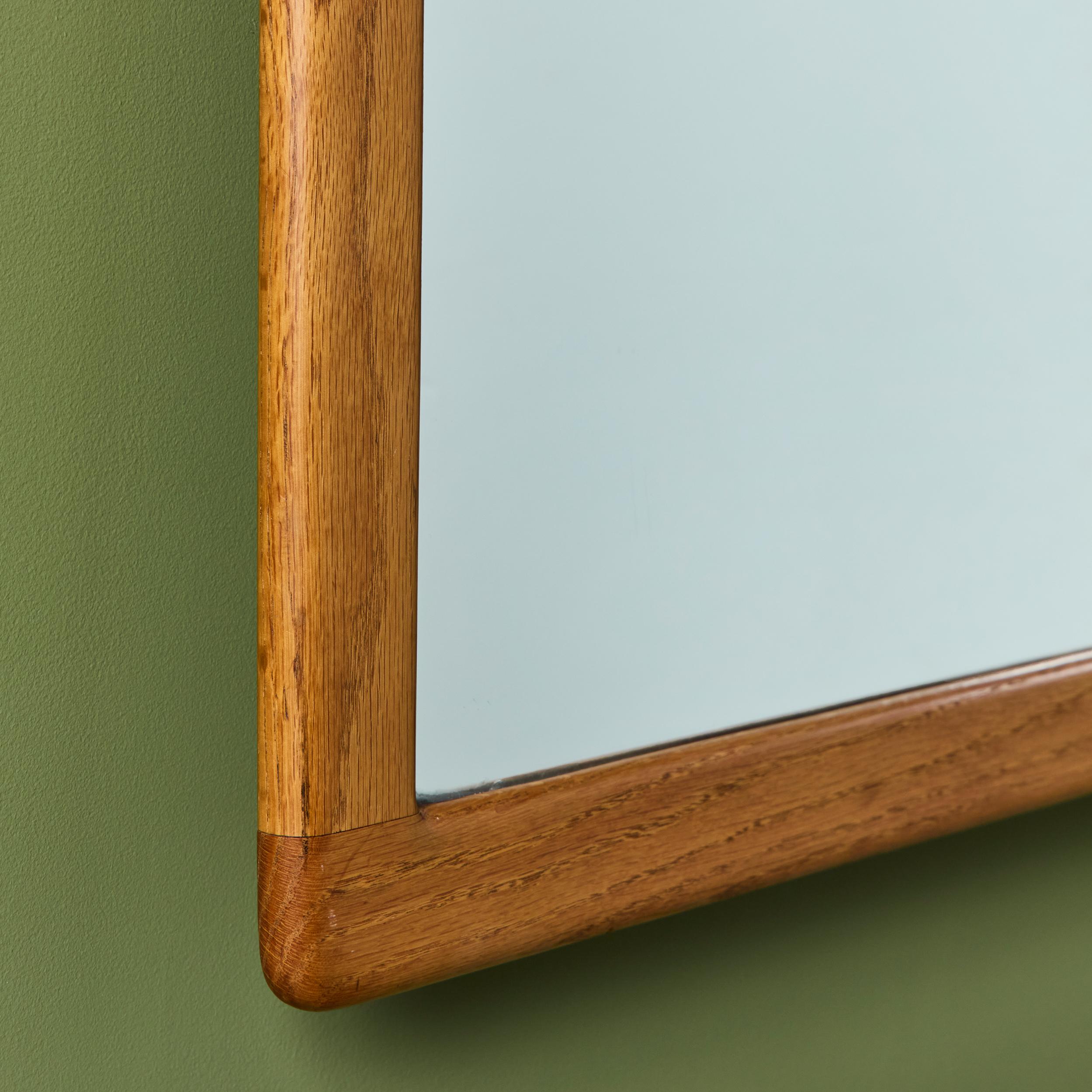 Gerald McCabe Oversized Oak Wall Mirror in vendita 3