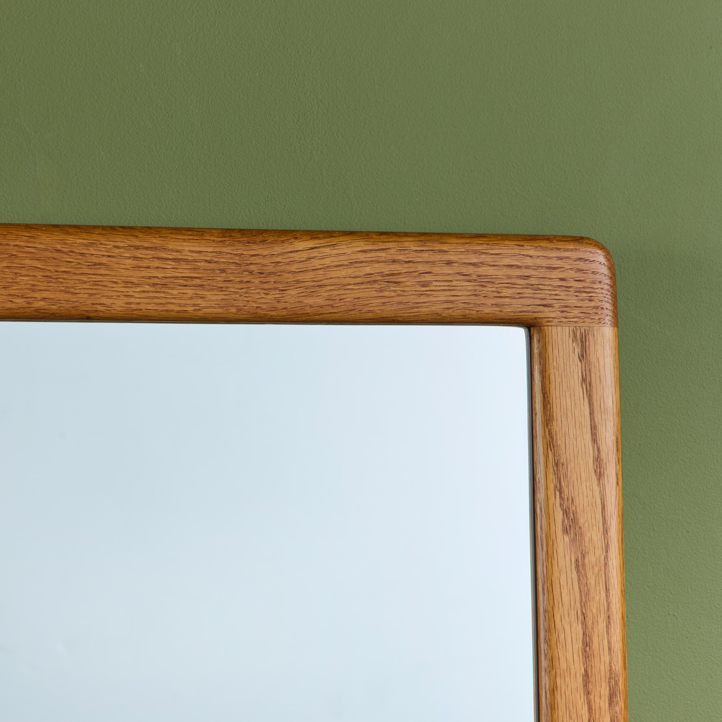 Gerald McCabe Oversized Oak Wall Mirror In condizioni buone in vendita a Los Angeles, CA