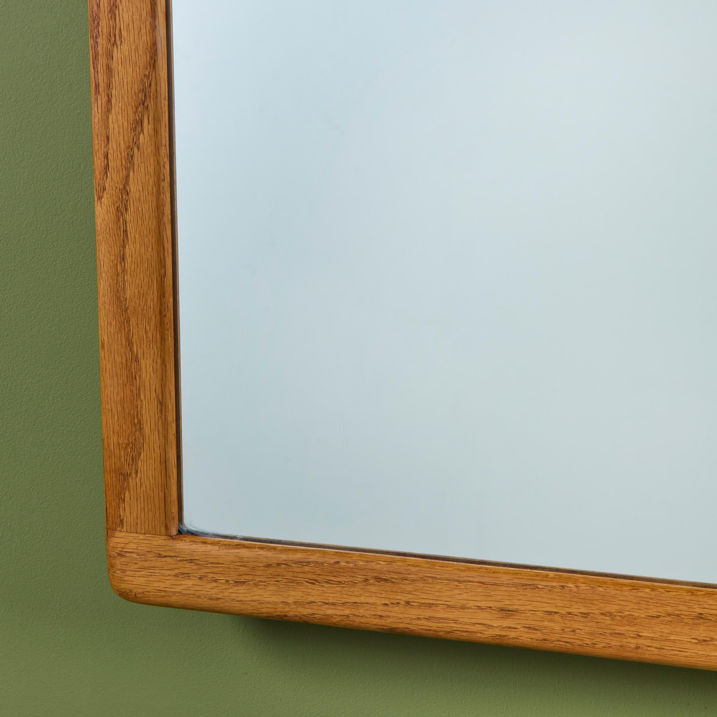Gerald McCabe Oversized Oak Wall Mirror in vendita 2