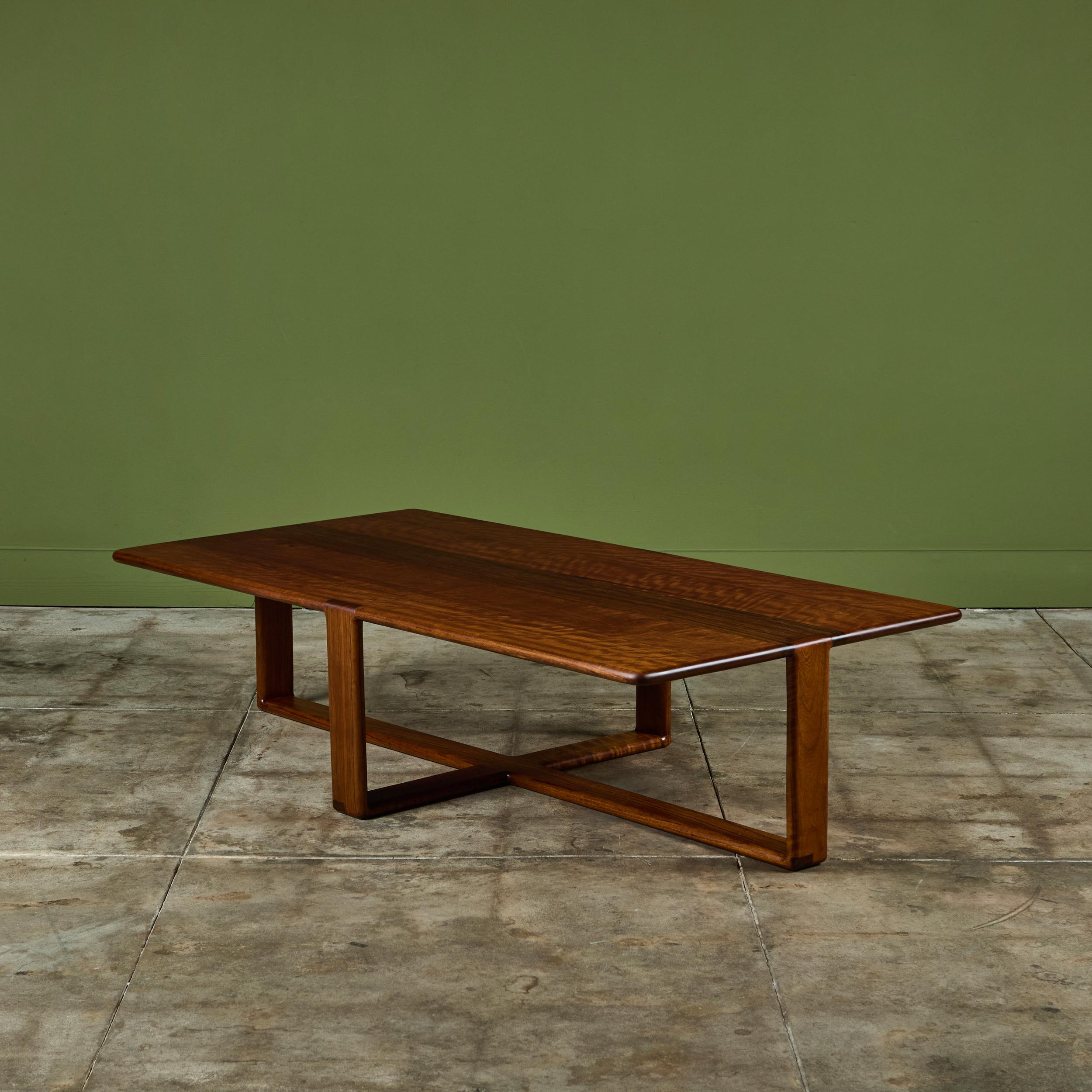 Gerald McCabe Rechteckiger Shedua Couchtisch im Zustand „Gut“ im Angebot in Los Angeles, CA