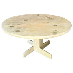 Gerald McCabe Round Pine Dining Table