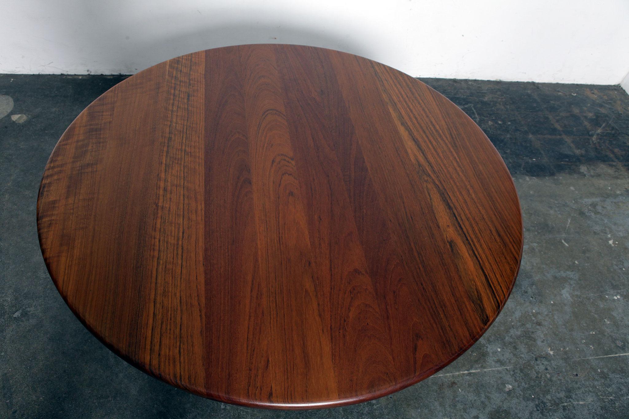 Mid-Century Modern Gerald McCabe Sedua Wood Round Pedestal Base Dining Table