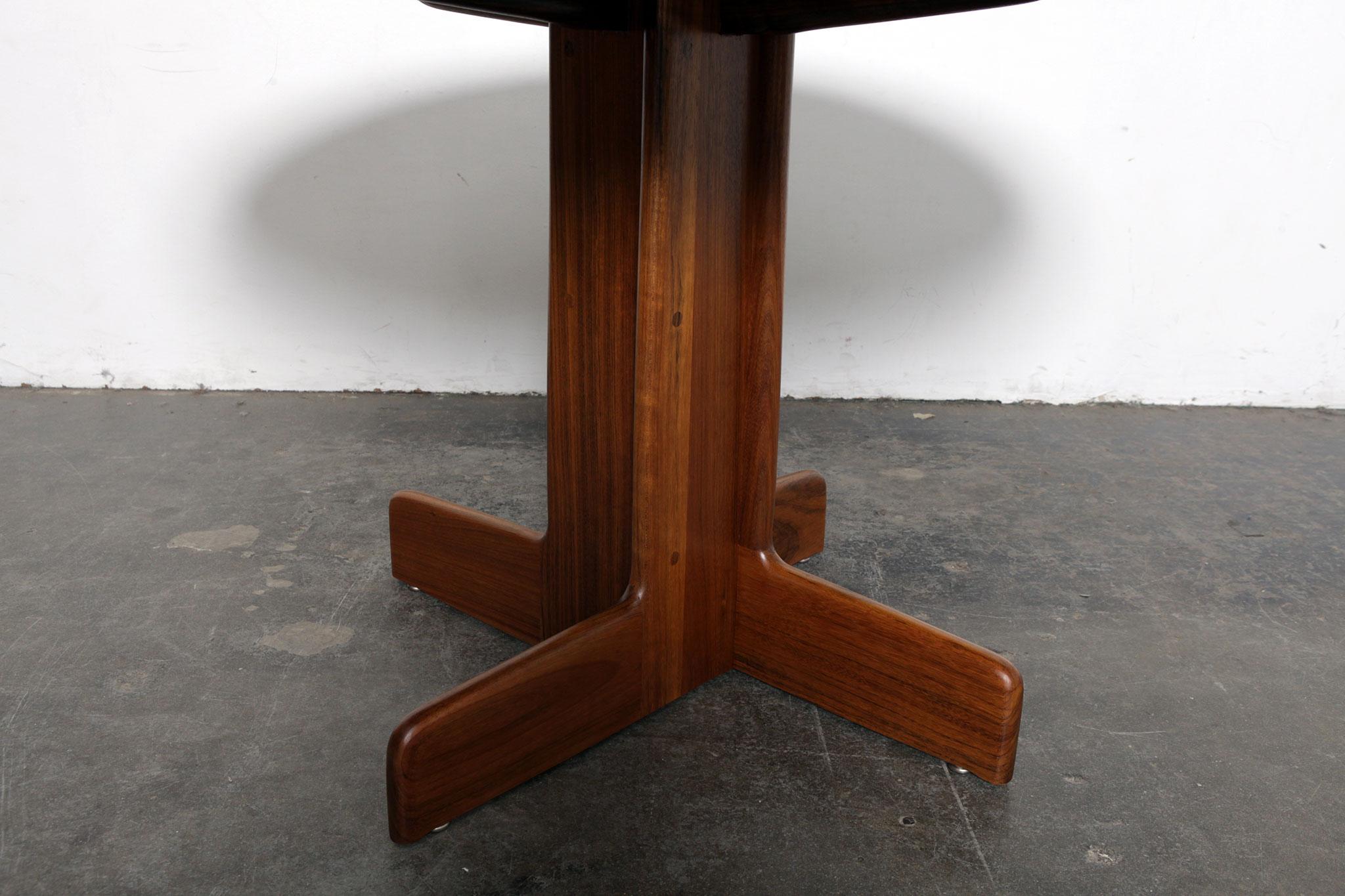 Late 20th Century Gerald McCabe Sedua Wood Round Pedestal Base Dining Table