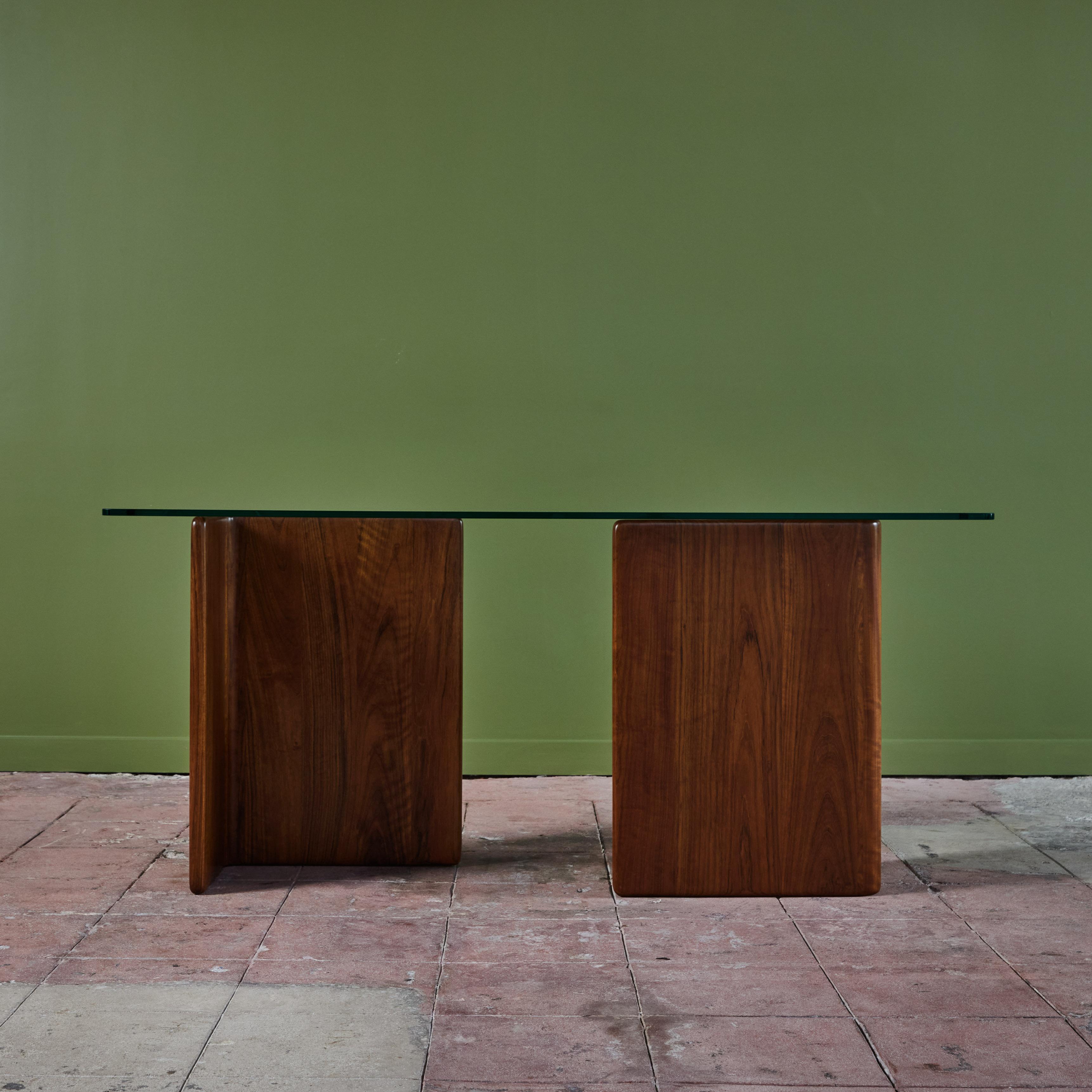 Mid-Century Modern Gerald Mccabe Shedua and Glass Console