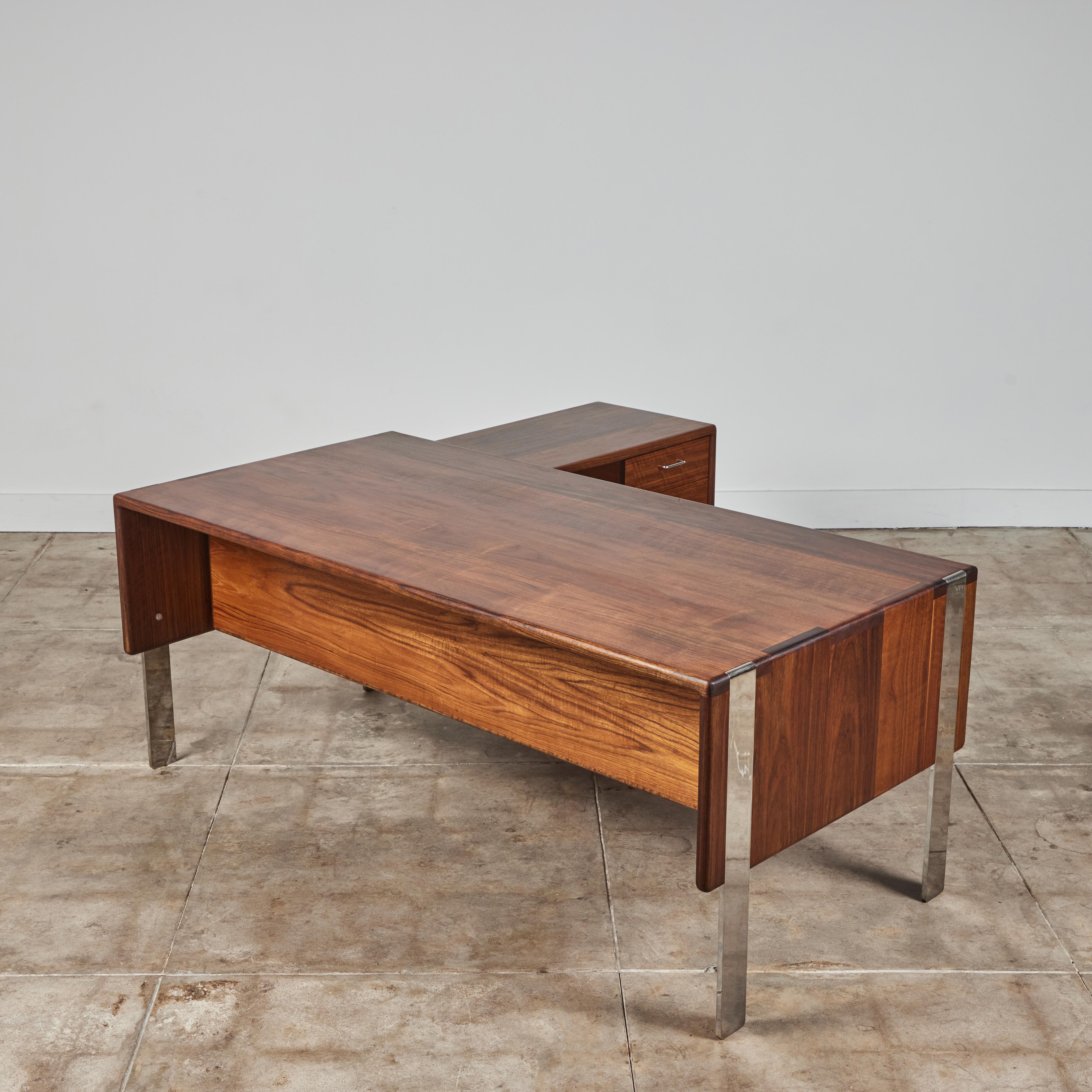 Steel Gerald McCabe Shedua Executive Desk For Sale