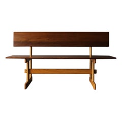 Banc à tréteaux Shedua & Oak de Gerald McCabe, Californie, vers 1975