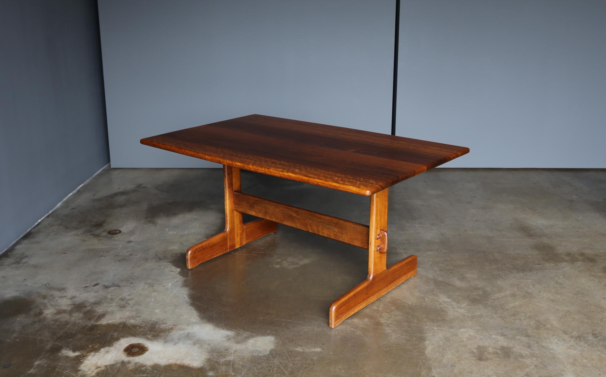 Gerald McCabe Shedua Trestle Dining Table & Benches, c.1980 For Sale 11