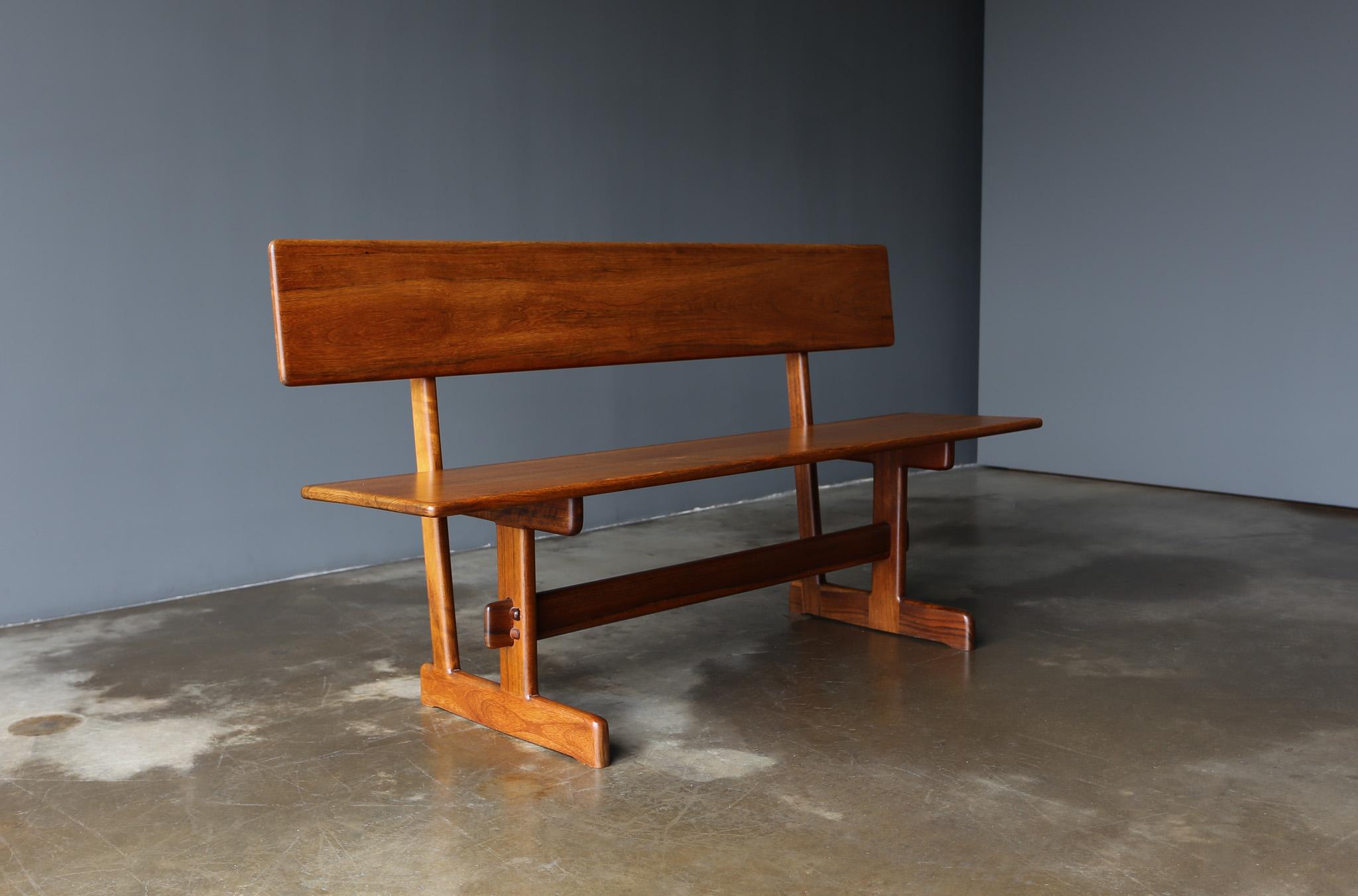 Gerald McCabe Shedua Trestle Dining Table & Benches, c.1980 For Sale 12