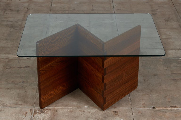 American Gerald McCabe Shedua Zig Zag Dining Table For Sale