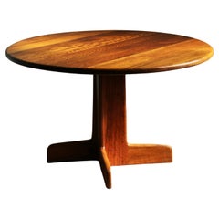 Gerald McCabe Massiv Shedua Amerikanischer Studio Craft-Esstisch mit Sockel, 1970er Jahre