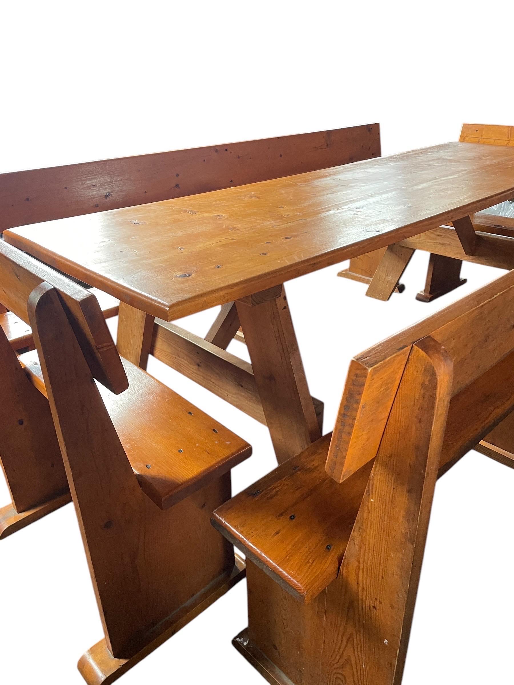 Unknown Gerald McCabe Style Dining Set Table Dining Table Breakfast Nook Dining Set For Sale