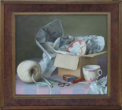 Olio originale su tavola, Gerald Norden, "Un lavoro di imballaggio".