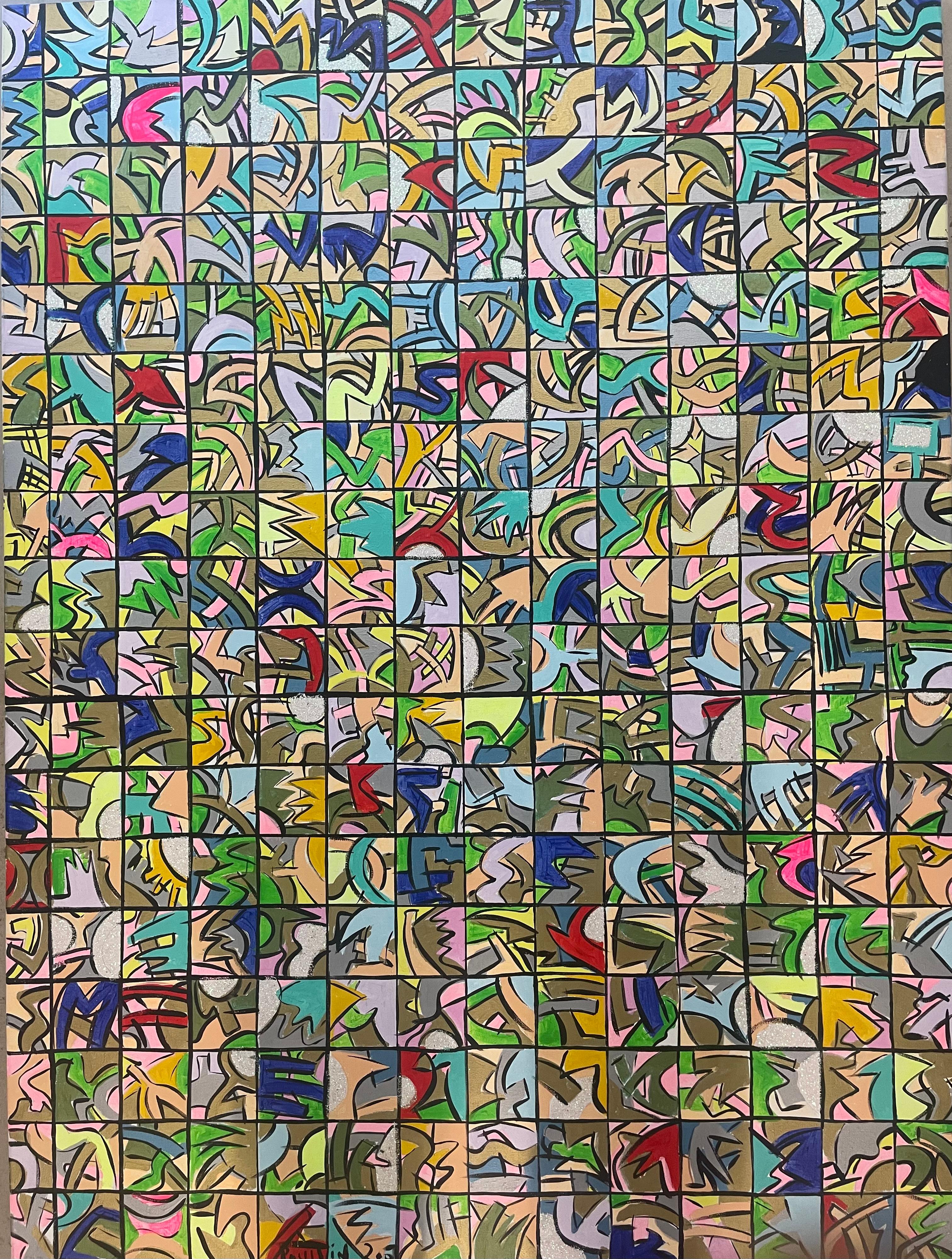 Tissumagique – Painting von Gerald Poussin