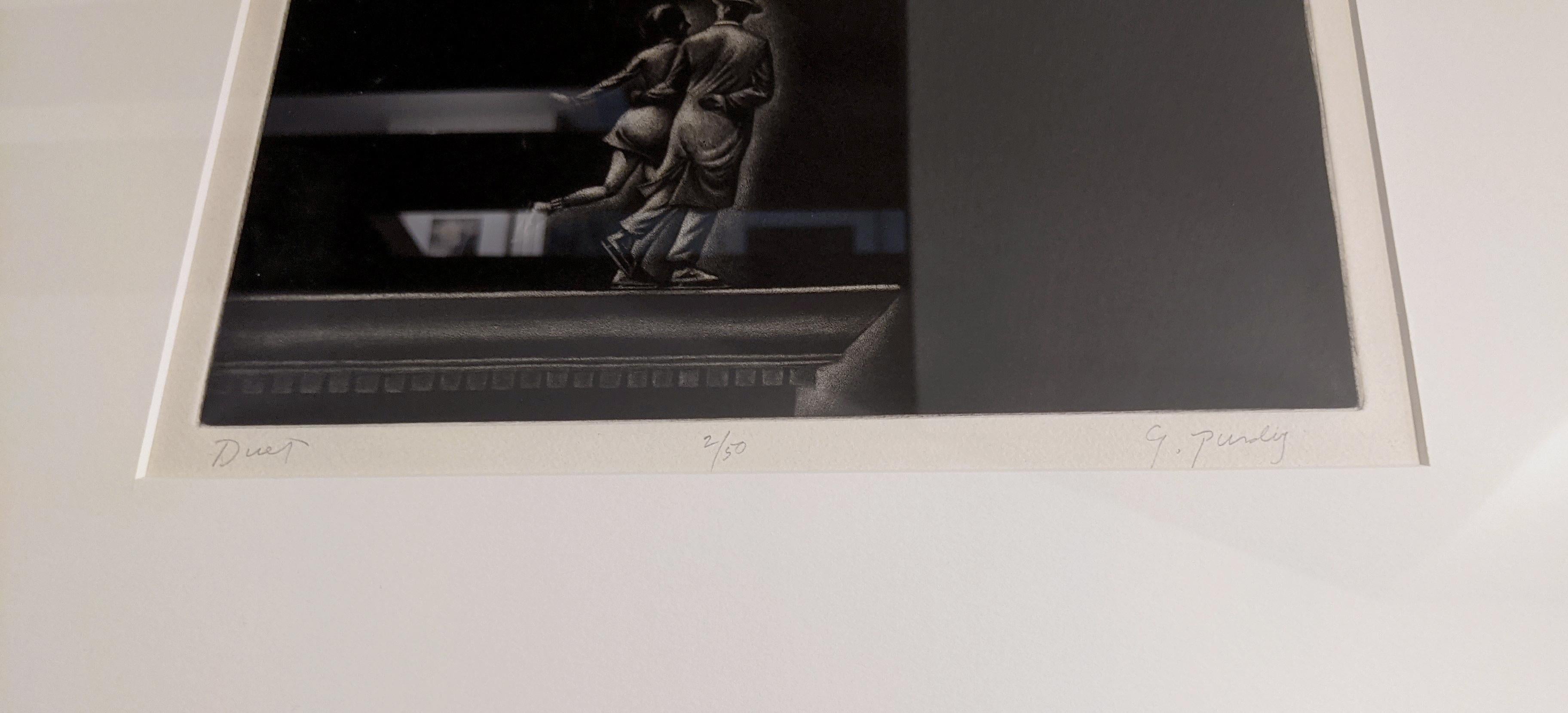 Duetto 2/50 - Figurative Print Nero di Gerald Purdy