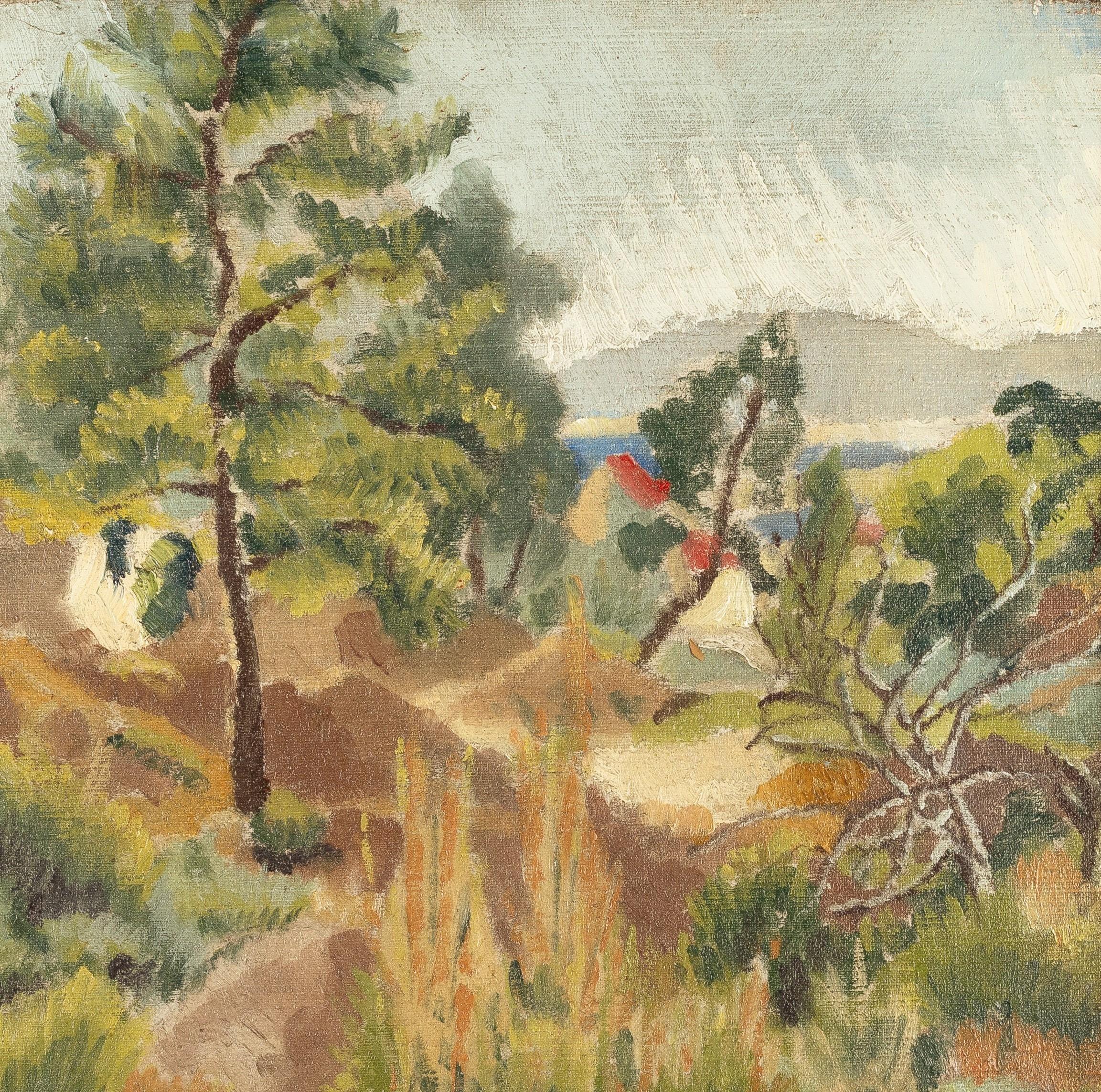 Magnifique huile sur toile britannique moderne du début du 20e siècle représentant un paysage des Antilles, par Gerald Reitlinger.

Un travail d'excellente qualité de la part de cet important artiste et historien. Présenté dans un cadre en bois