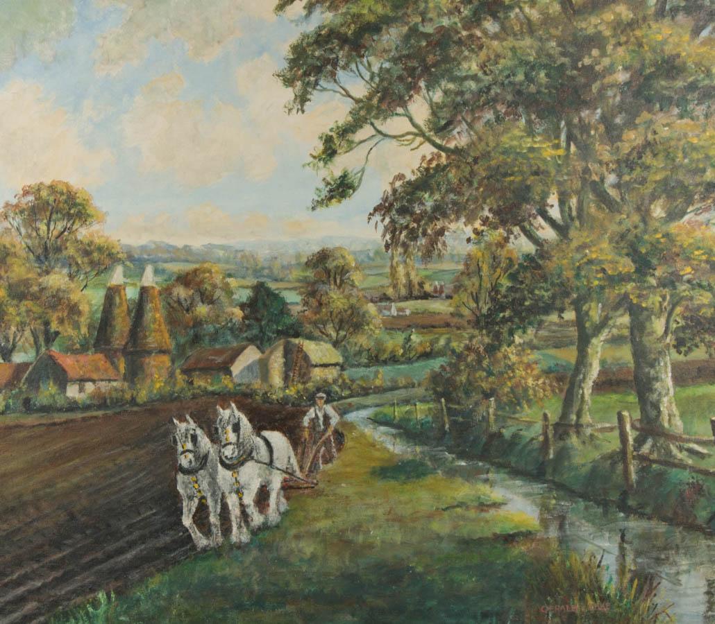 Gerald S. Lake – signiertes und gerahmtes Ölgemälde, Golden Hour, Mitte des 20. Jahrhunderts im Angebot 2