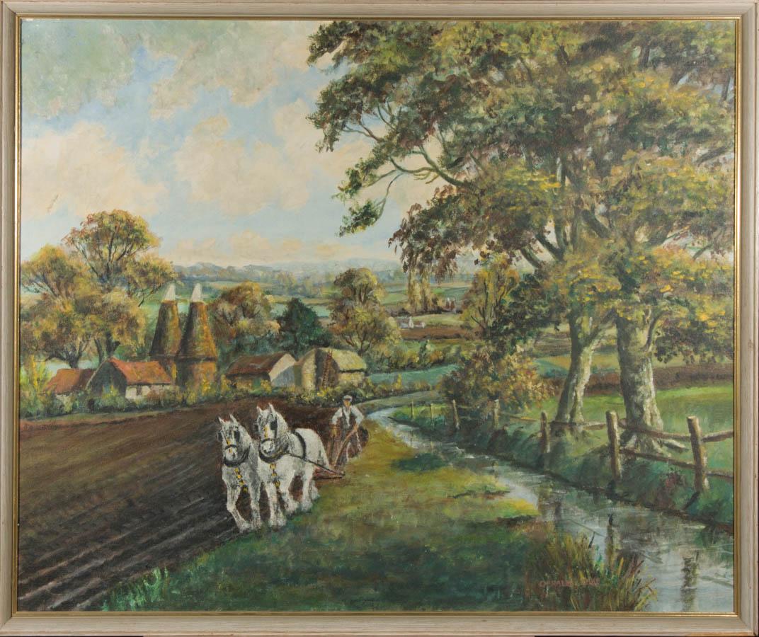 Gerald S. Lake – signiertes und gerahmtes Ölgemälde, Golden Hour, Mitte des 20. Jahrhunderts