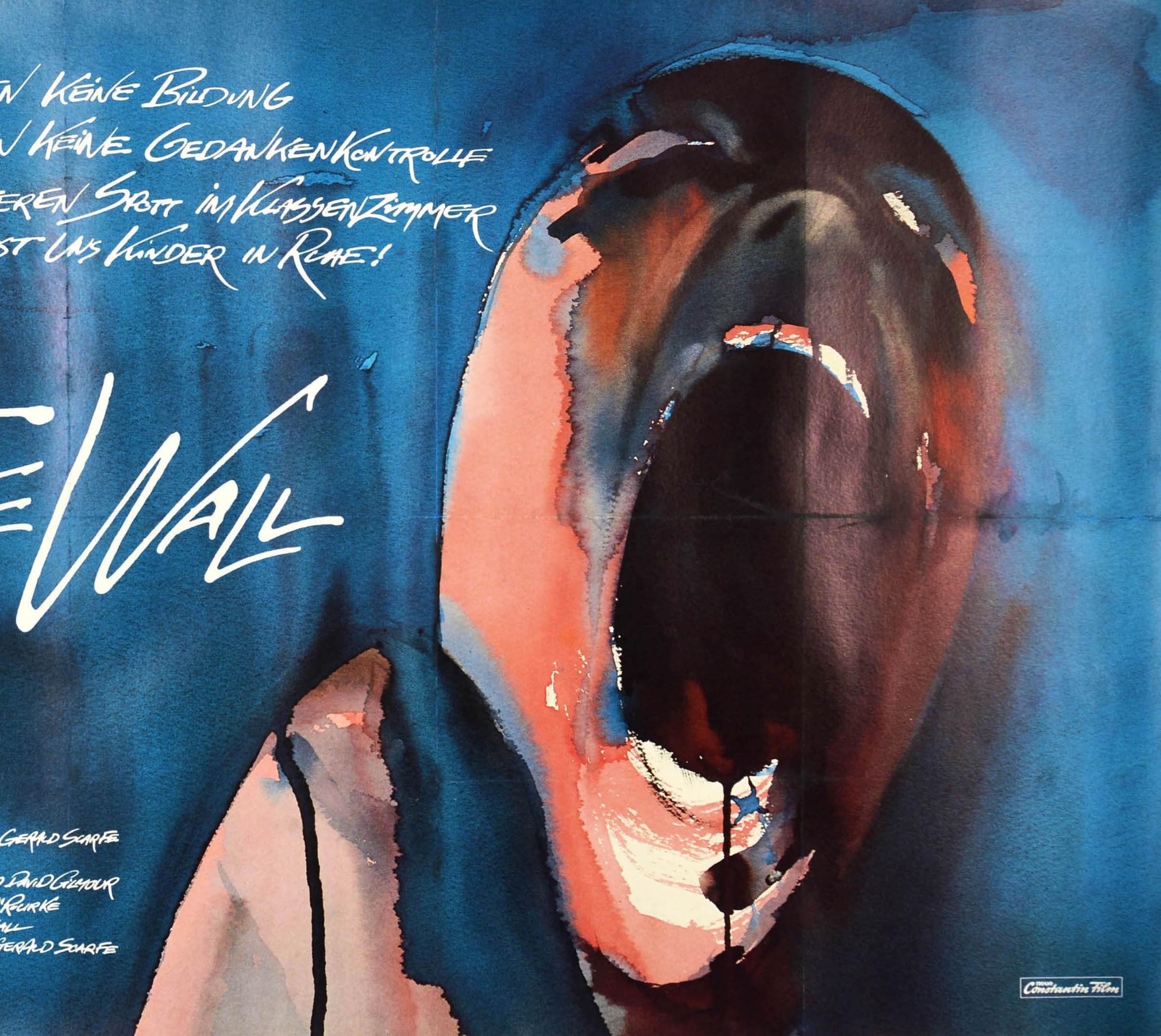 Original Vintage Poster Pink Floyd Another Brick In The Wall Rock Music Film Art - Print by Gerald Scarfe