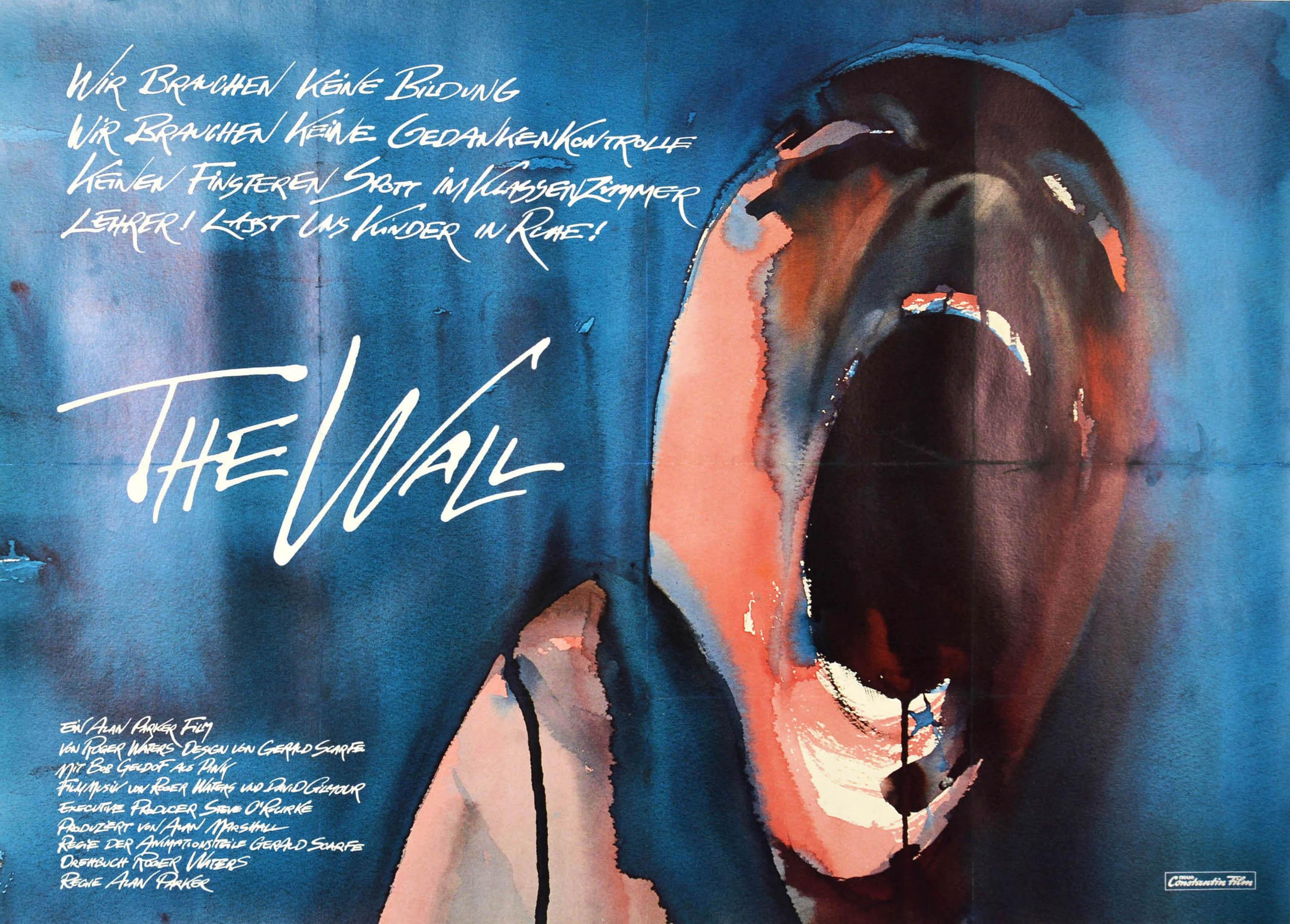 Print Gerald Scarfe - Affiche vintage d'origine Pink Floyd Another Brick In The Wall Rock Music, Film d'art