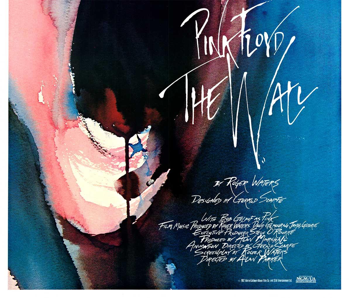 Original 1982 Pink Floyd, The Wall - póster de cine vintage con reverso de lino - Print moderno estadounidense de Gerald Scarfe