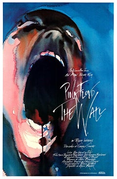 Original 1982 Pink Floyd, The Wall - póster de cine vintage con reverso de lino