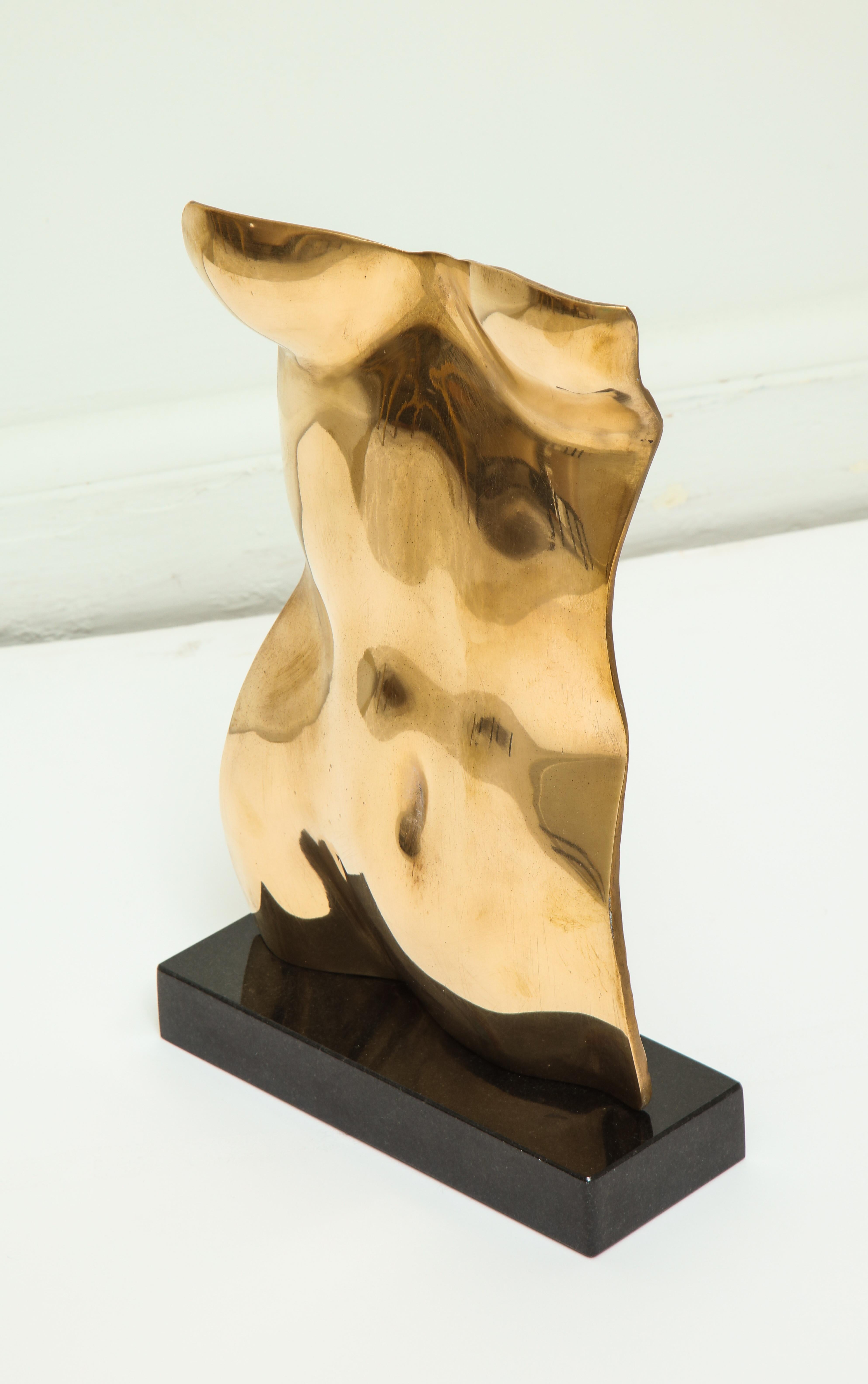 Contemporary  Sculpture Gold Torso By Gerald Siciliano For Sale 3