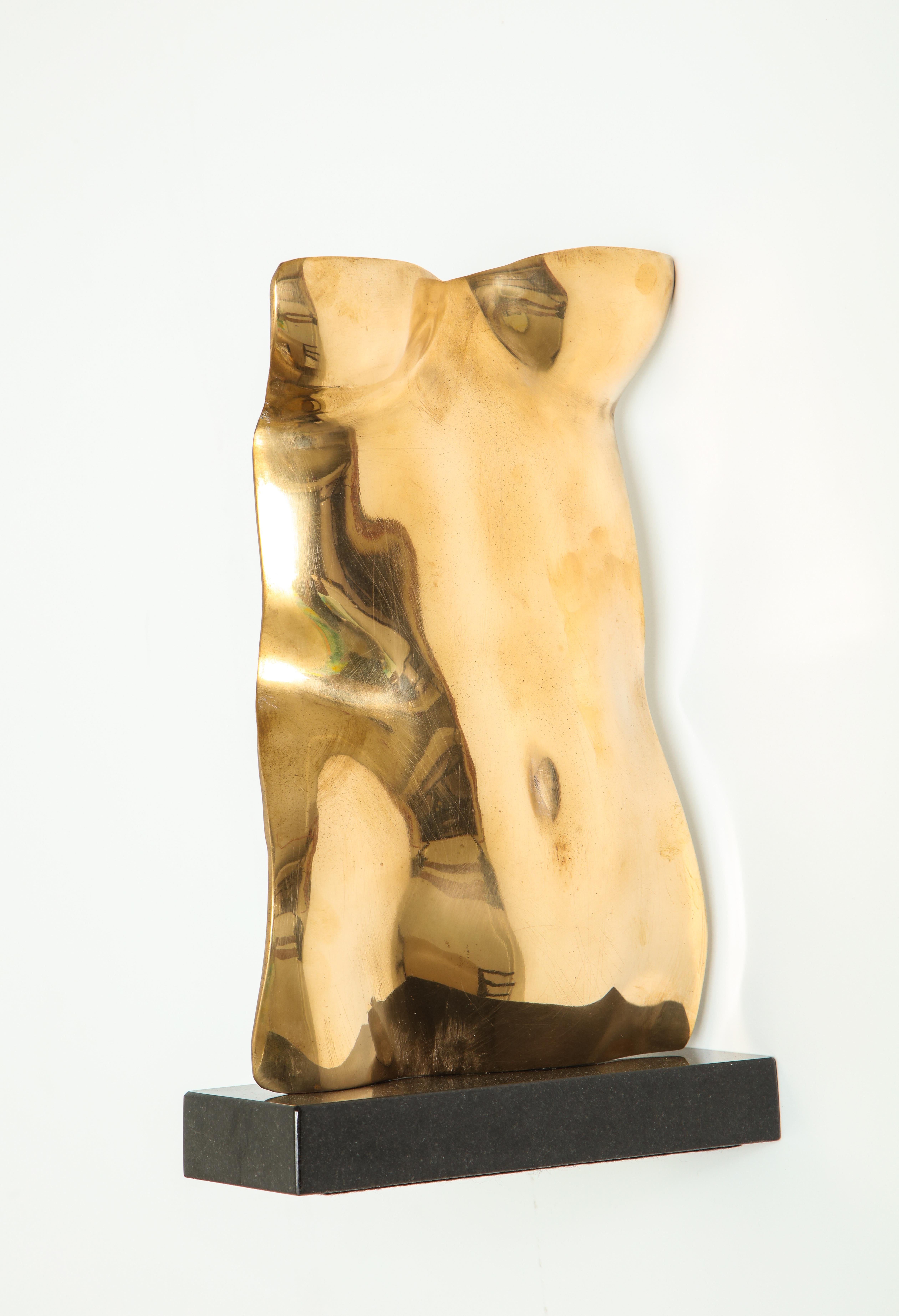 Contemporary  Sculpture Gold Torso By Gerald Siciliano For Sale 6