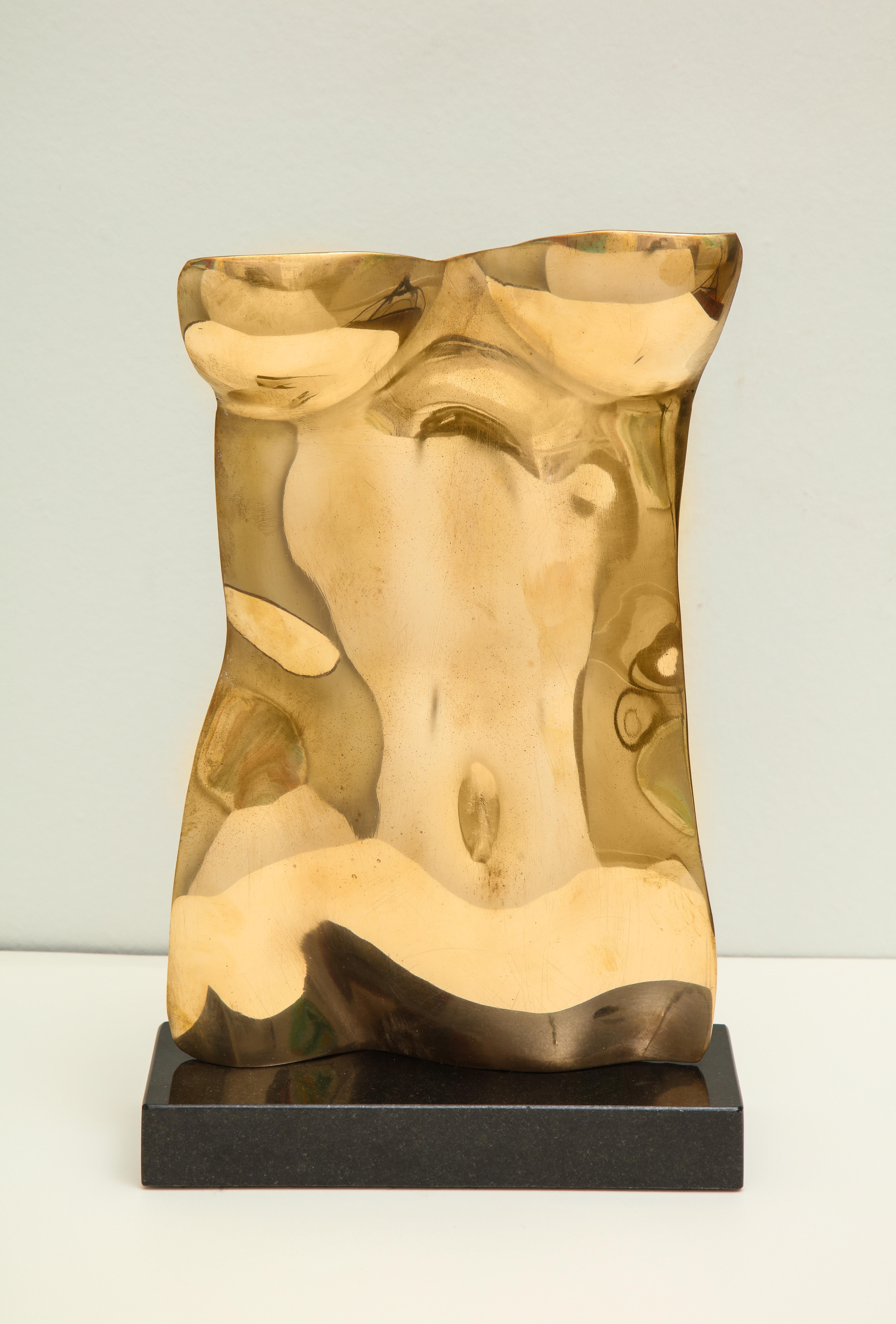 Contemporary  Sculpture Gold Torso By Gerald Siciliano For Sale 7