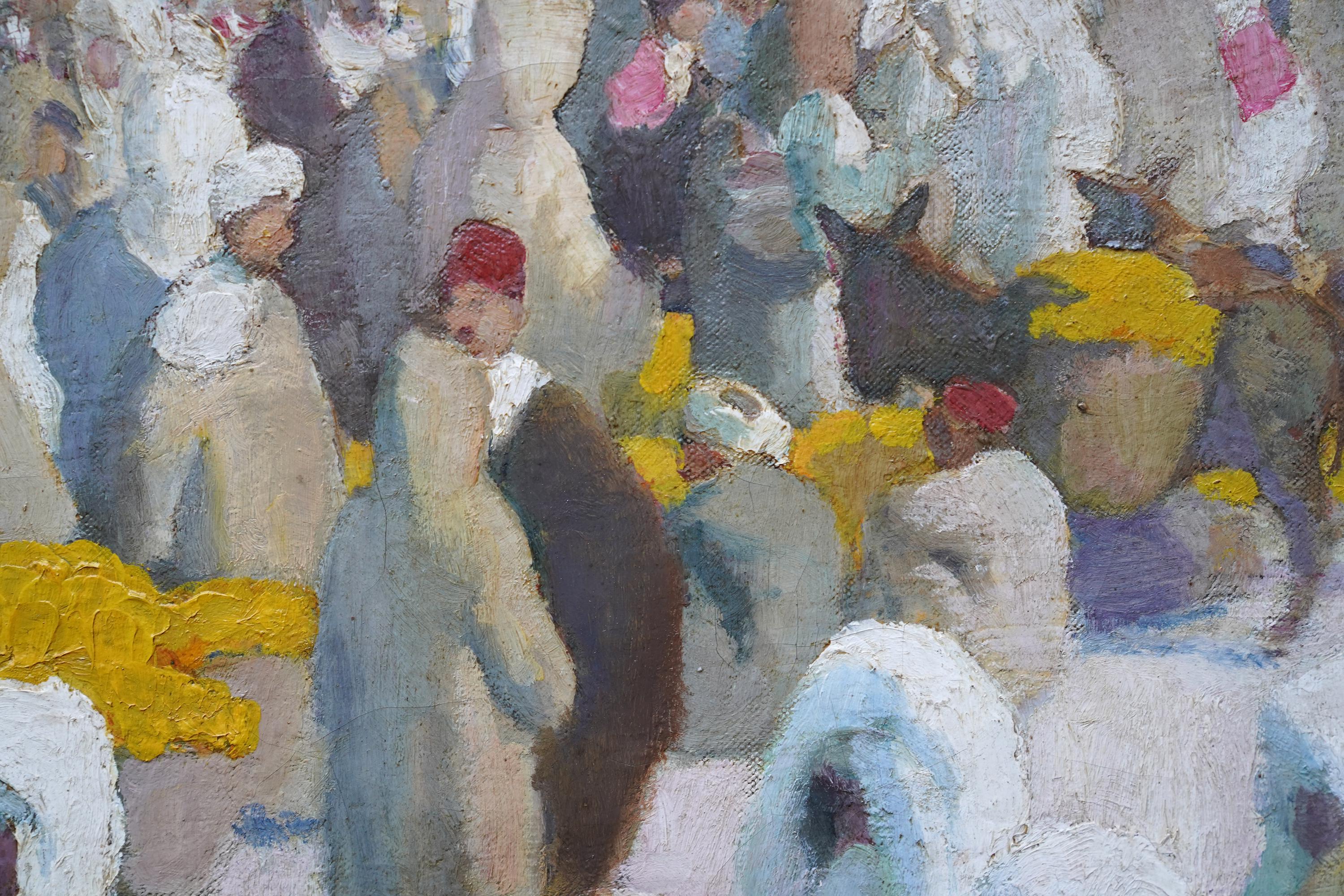 Tangiers Lemon Market - Peinture à l'huile d'art figuratif oriental britannique des années 1920  en vente 4