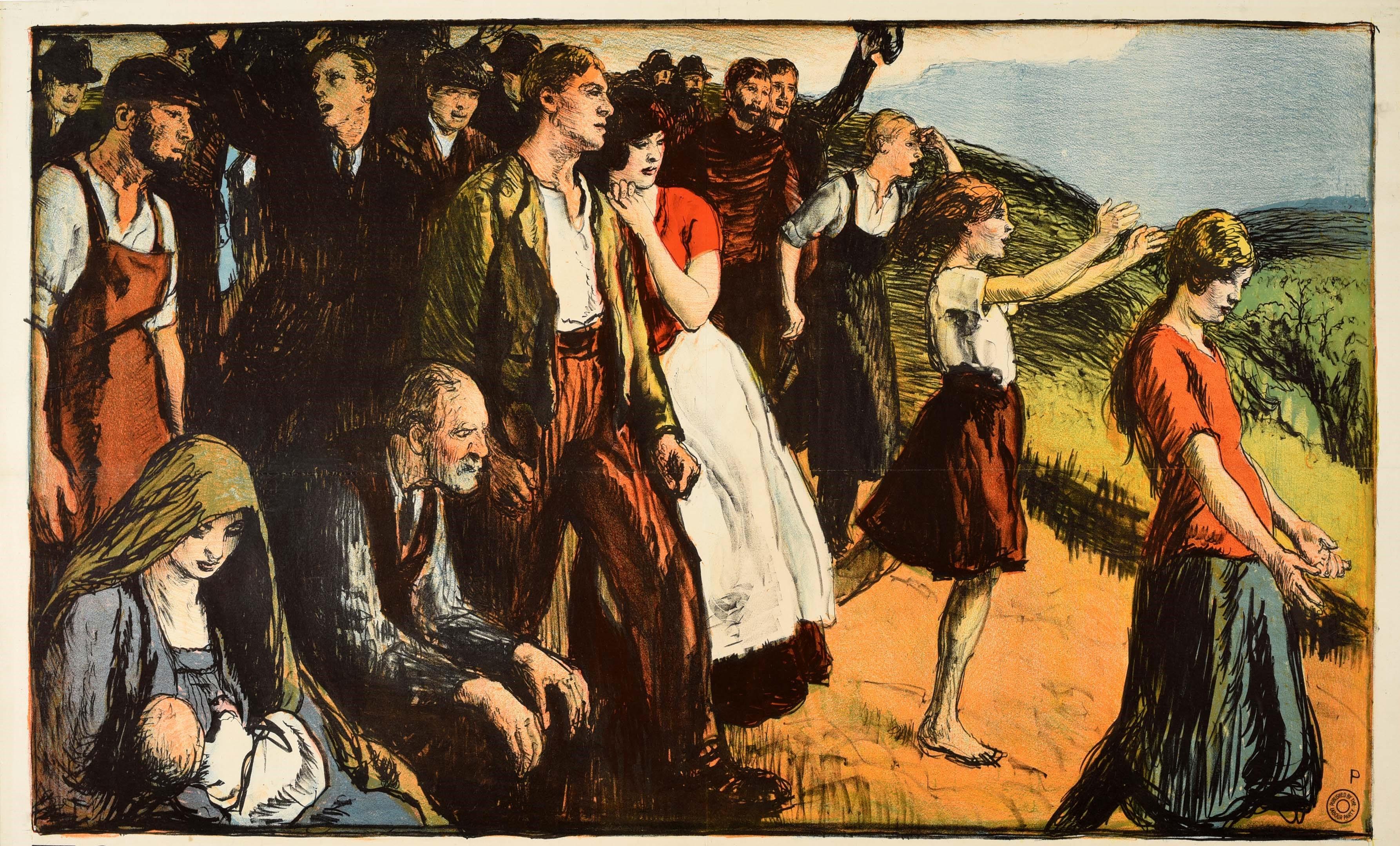 Poster antico originale Domani quando i laburisti governeranno le elezioni del Regno Unito Politica di partito - Print di Spencer Pryse