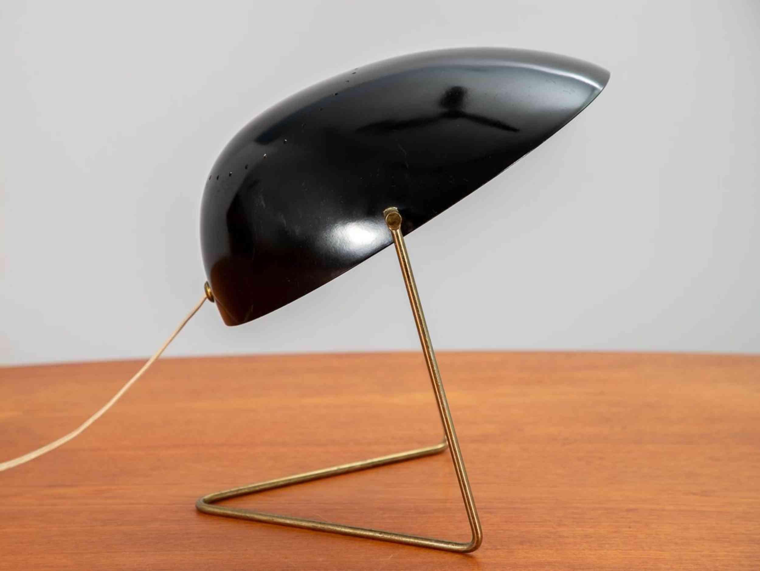 Gerald Thurston Black Cricket Lamp In Good Condition In Brooklyn, NY