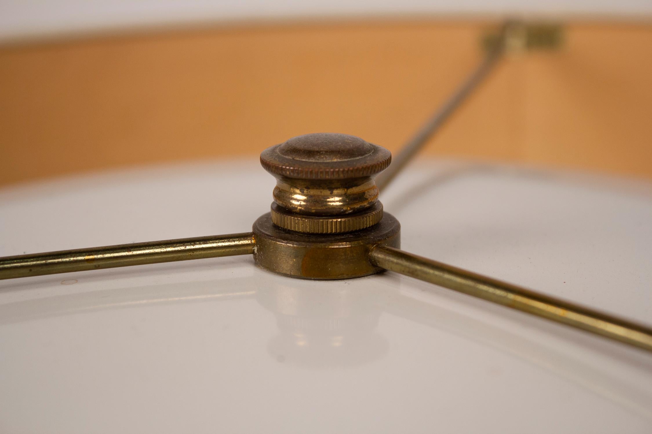 Stiffel Table Lamp by Gerald Thurston Brass & Marble with Lacquered Cane Shade In Good Condition In Dallas, TX