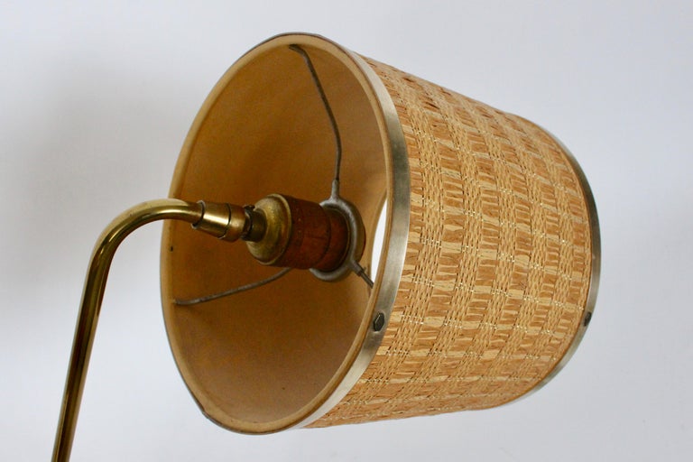 Gerald Thurston Dual Shade Brass Desk Lamp For Sale 3