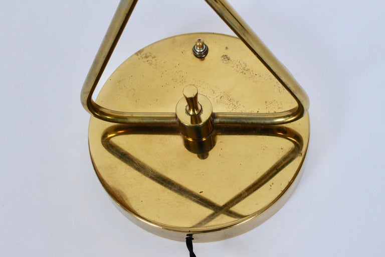 Gerald Thurston Dual Shade Brass Desk Lamp For Sale 7
