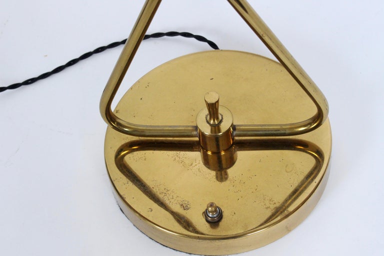 Gerald Thurston Dual Shade Brass Desk Lamp For Sale 8