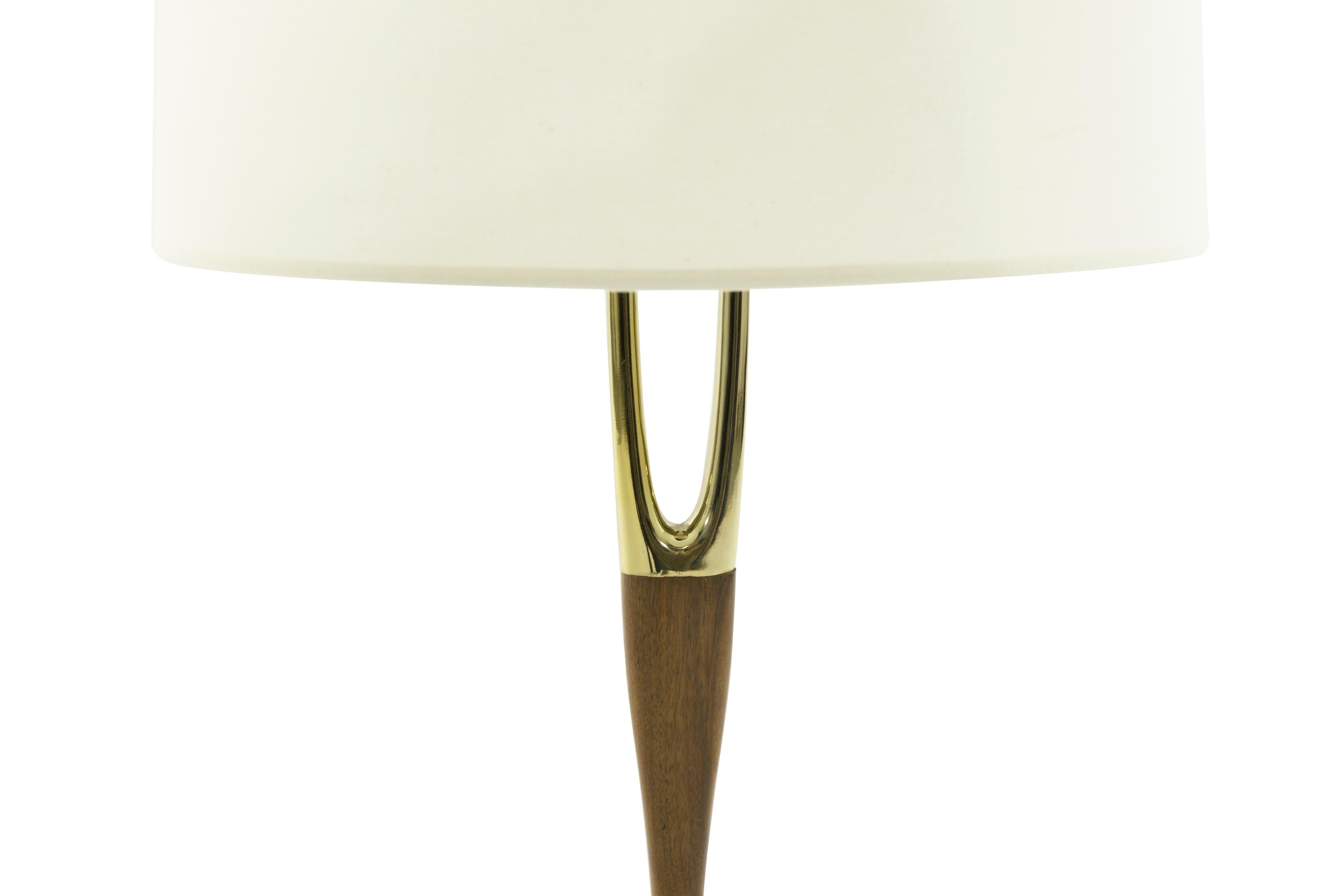 Brass Gerald Thurston for Laurel Lamp Company Wishbone Table Lamps