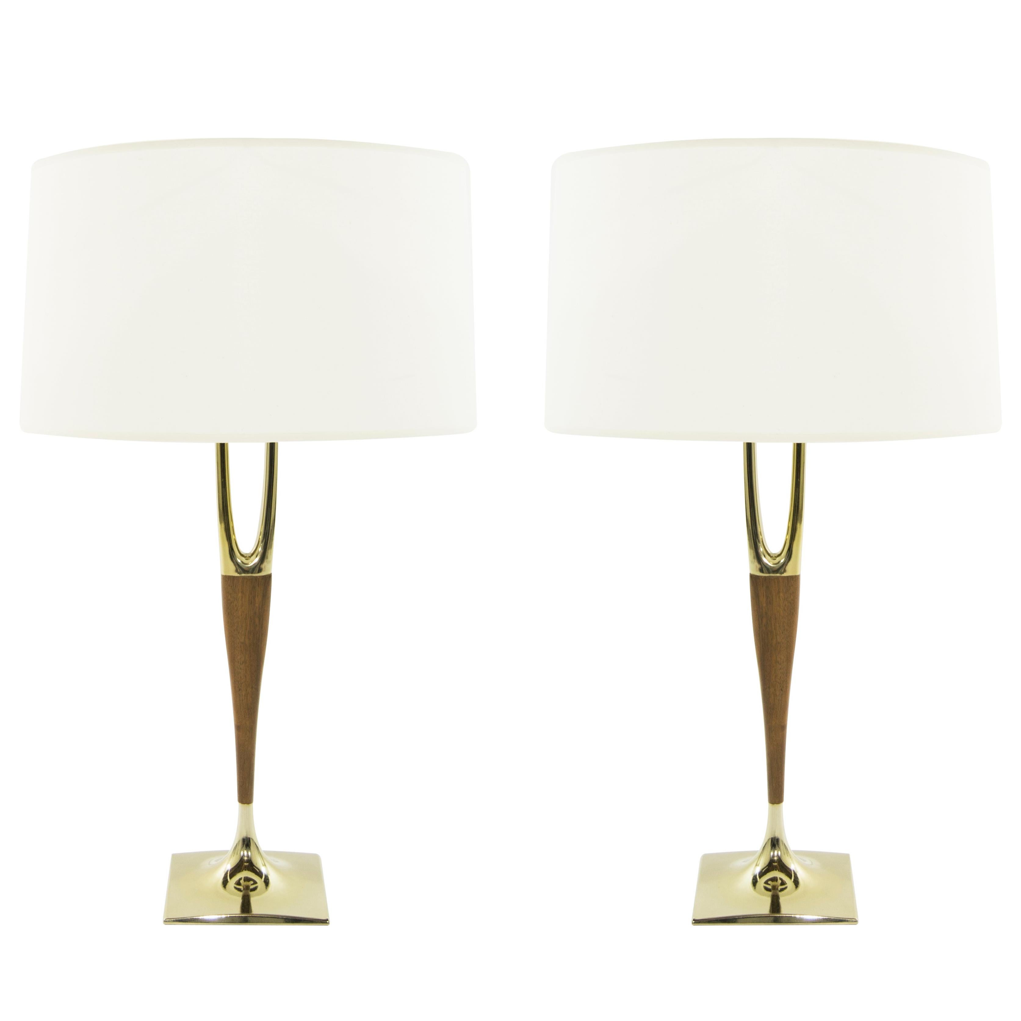 Gerald Thurston for Laurel Lamp Company Wishbone Table Lamps