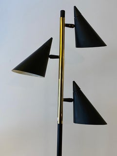 Gerald Thurston for Lightolier 3 Cone Floor Lamp