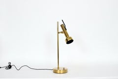 Gerald Thurston for Lightolier Style All Brass Desk Lamp with Adjustable Shade