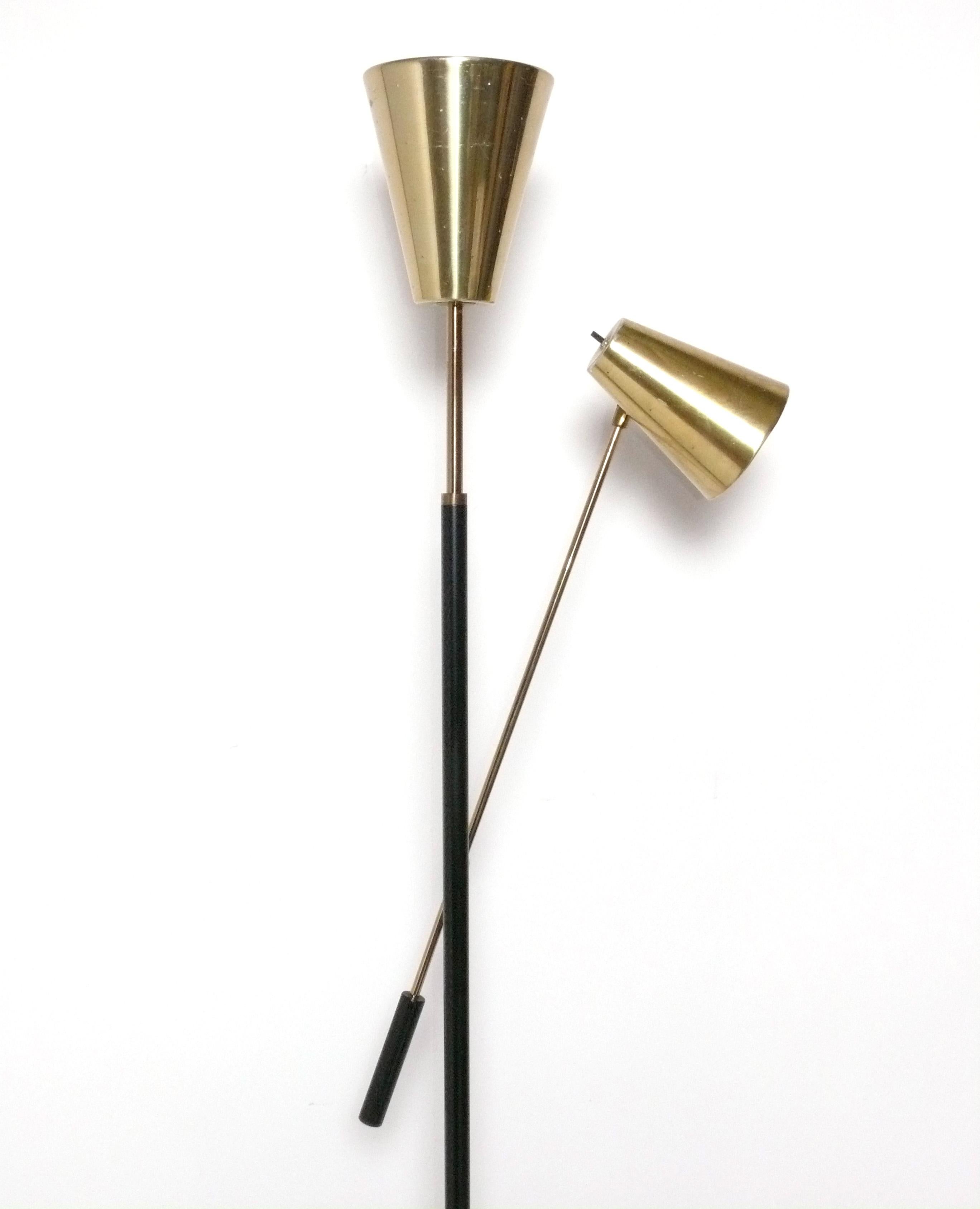 Gerald Thurston para Lightolier Lámparas de pie articuladas Mid Century Modern Moderno de mediados de siglo en venta