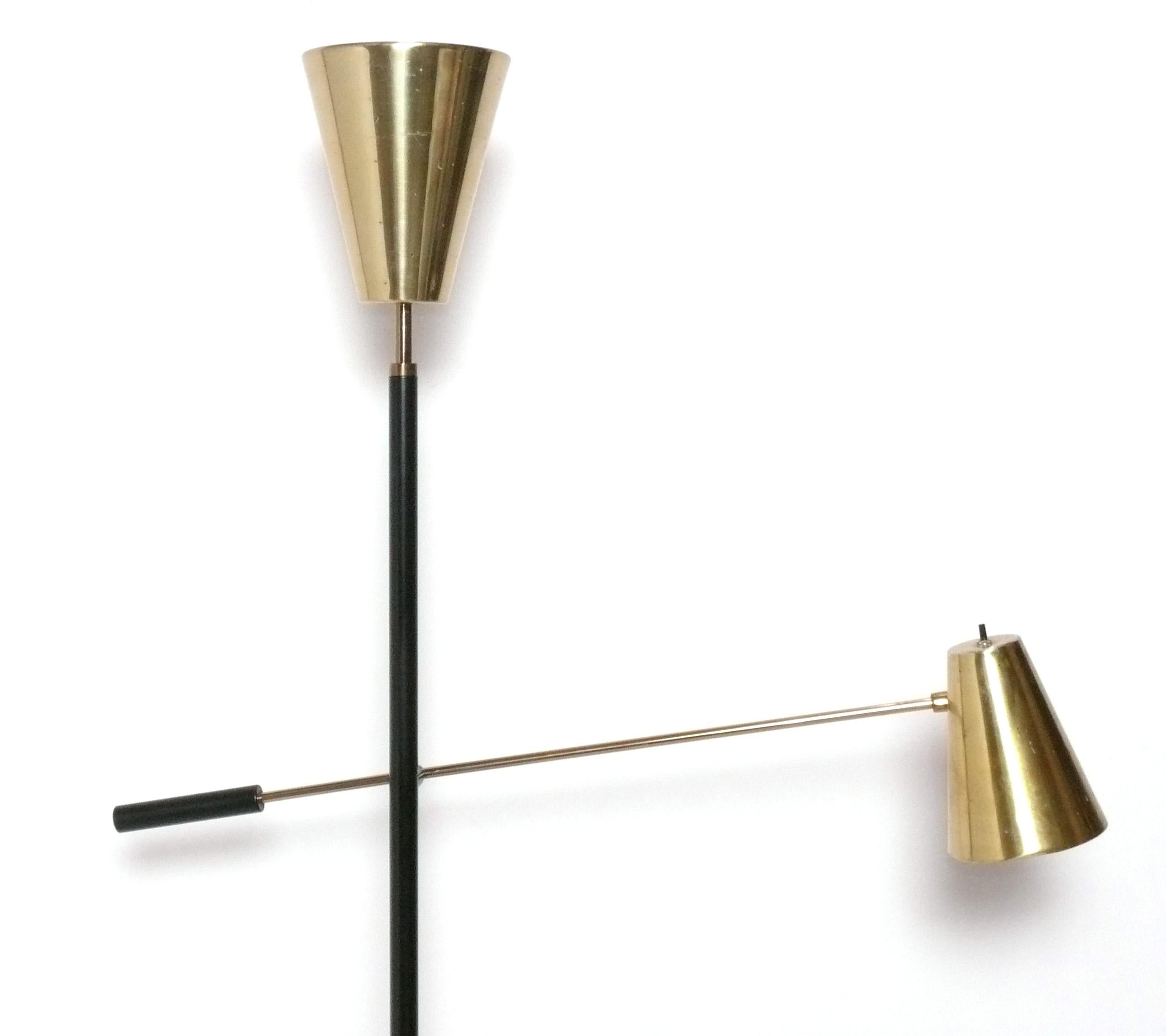 Gerald Thurston para Lightolier Lámparas de pie articuladas Mid Century Modern Estadounidense en venta